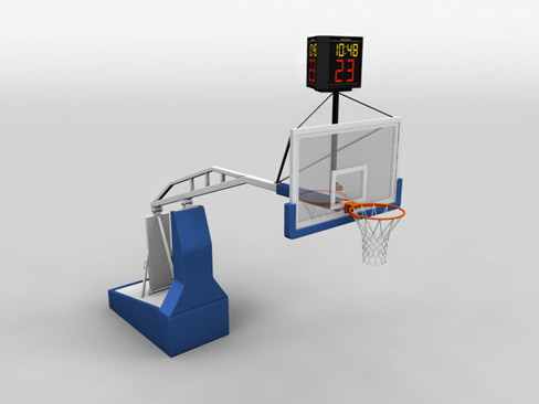 Basketballcourt spalding nba basketball 3D model_4