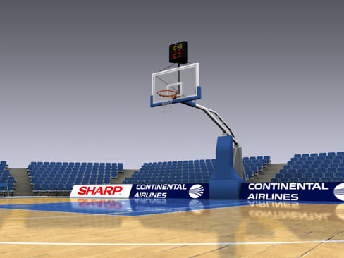 Basketballcourt spalding nba basketball 3D model_1