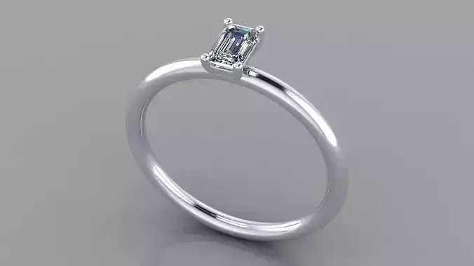 AG SZ US 7 EMEARLD RING