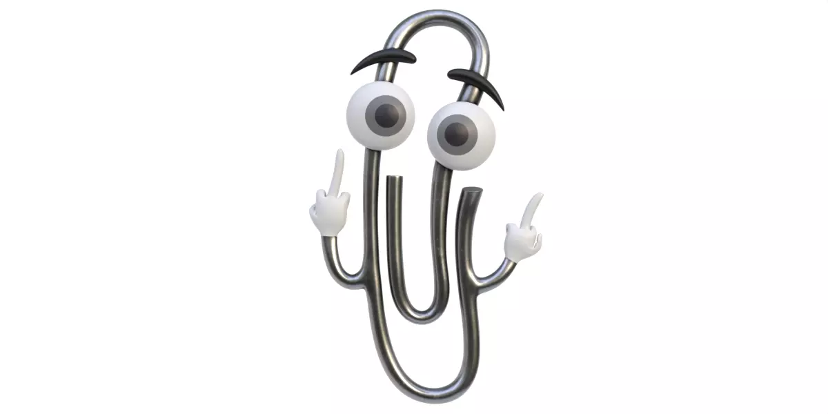 Cartoon paper clip Low-poly 3D model_0
