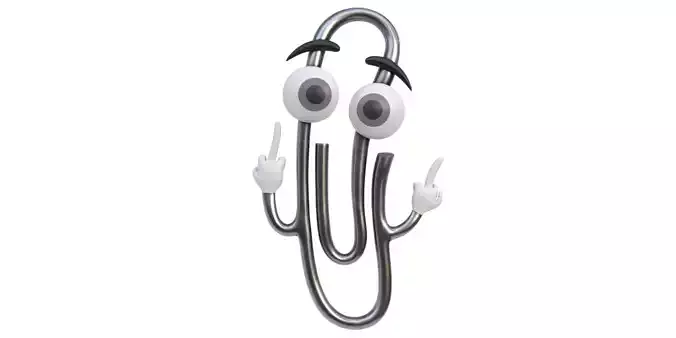 Cartoon paper clip Low-poly 3D model Cartoon paper clip Low-poly 3D model
