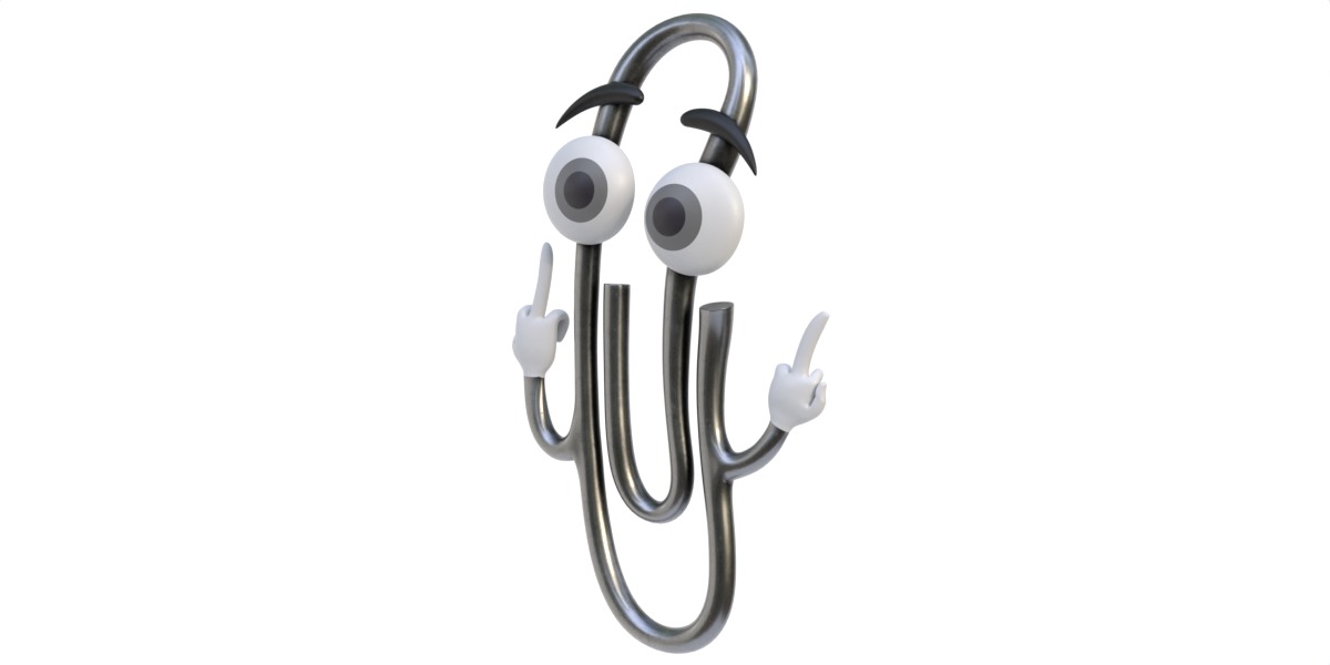Cartoon paper clip Low-poly 3D model_1