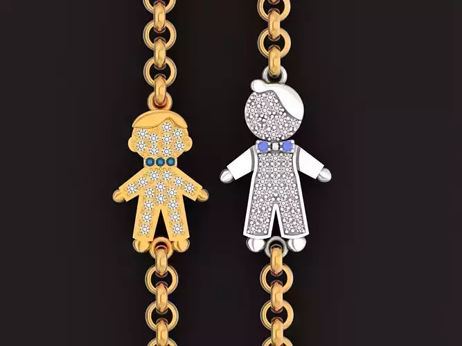 baby boy bow tie for mom bracelet 1386