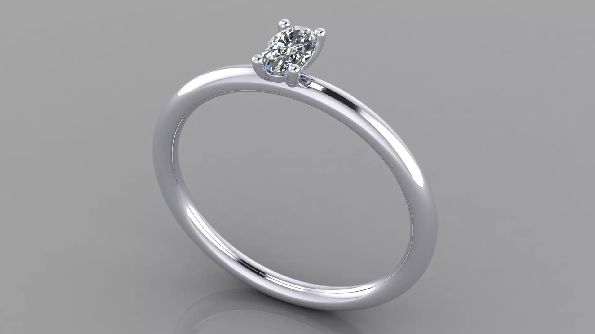 AG SZ US 7 OVAL RING 3D print model