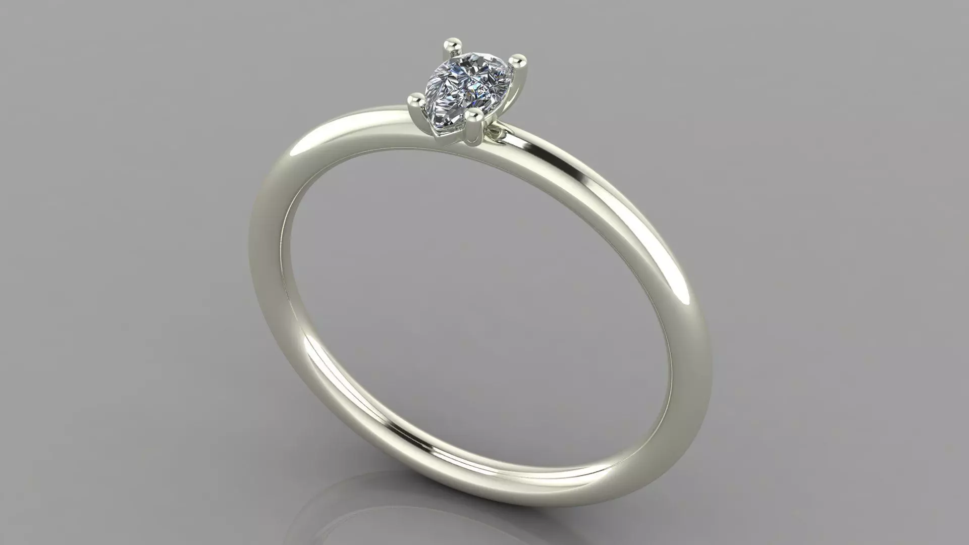 AG SZ US 7 PEAR RING 3D print model