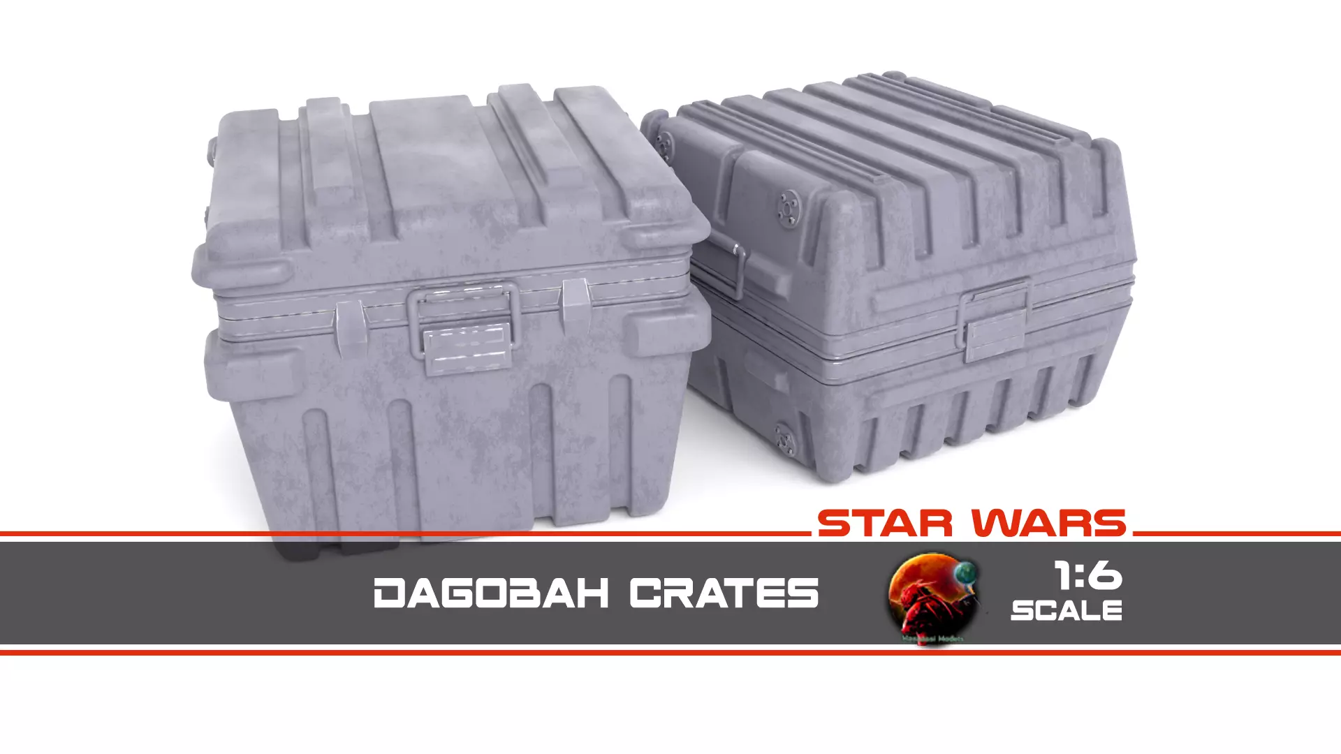 Dagobah Crates 1-6 scale Hottoys 3D print model_0