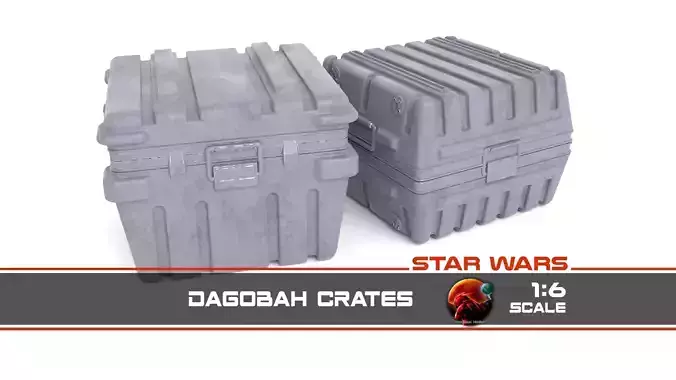 Dagobah Crates 1-6 scale Hottoys 3D print model