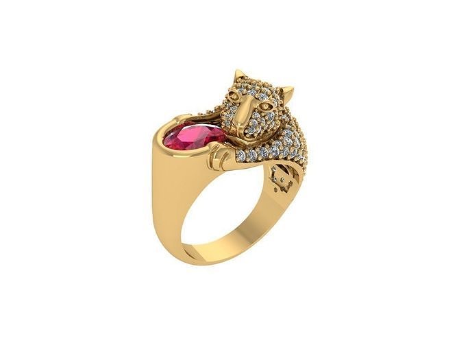 Leopard Ring 3D print model