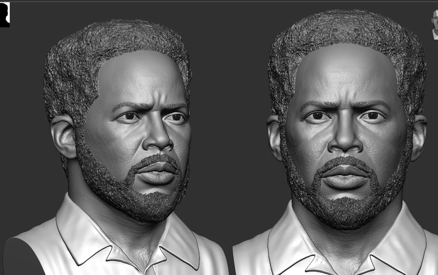 Harold Perrineau Bust - From TV series 3D print model_0