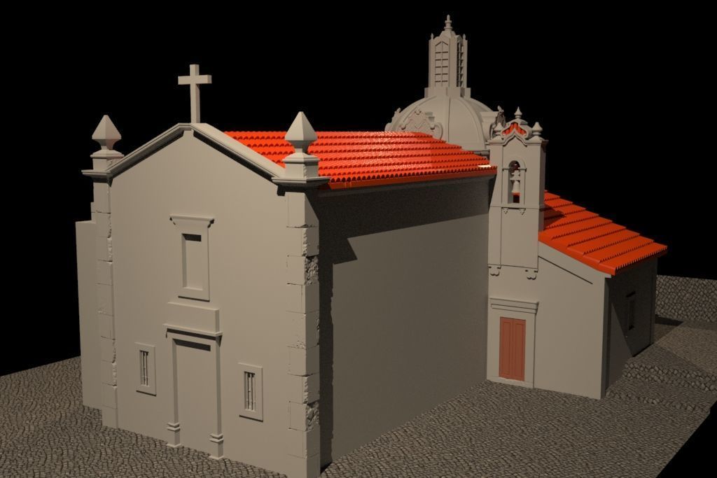 Portuguese Church in Algarve Portugal 3D print model_2