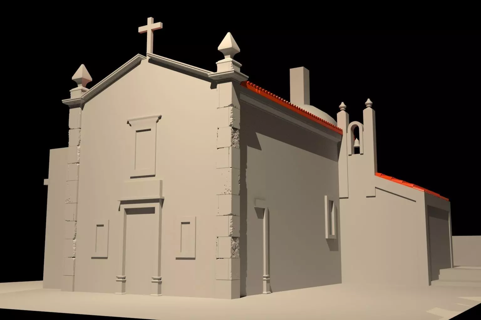 Portuguese Church in Algarve Portugal 3D print model_0