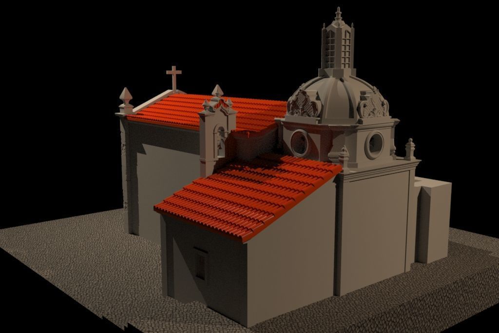 Portuguese Church in Algarve Portugal 3D print model_1