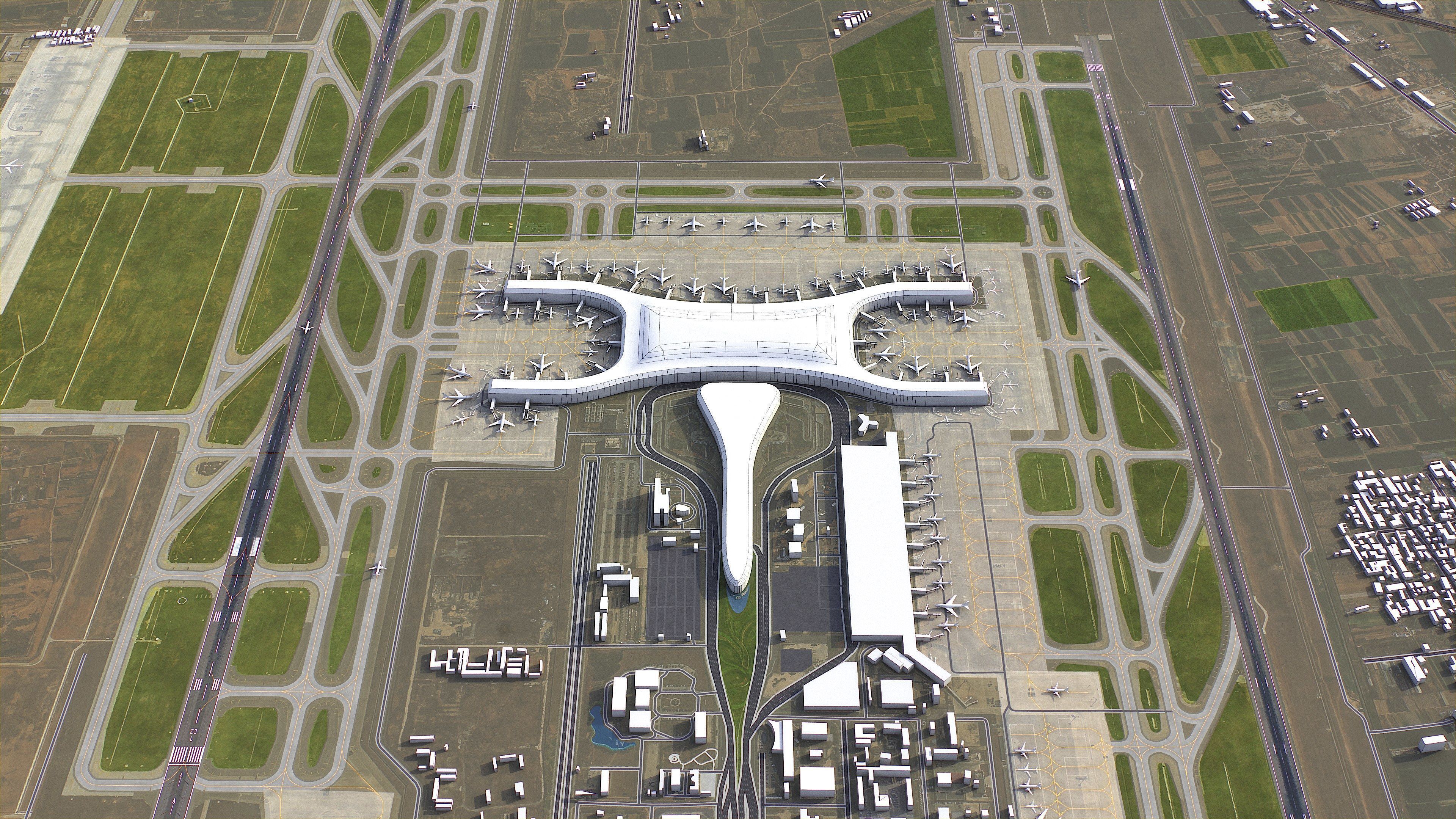 Zhengzhou - 3D Airport Model Low-poly 3D model_4
