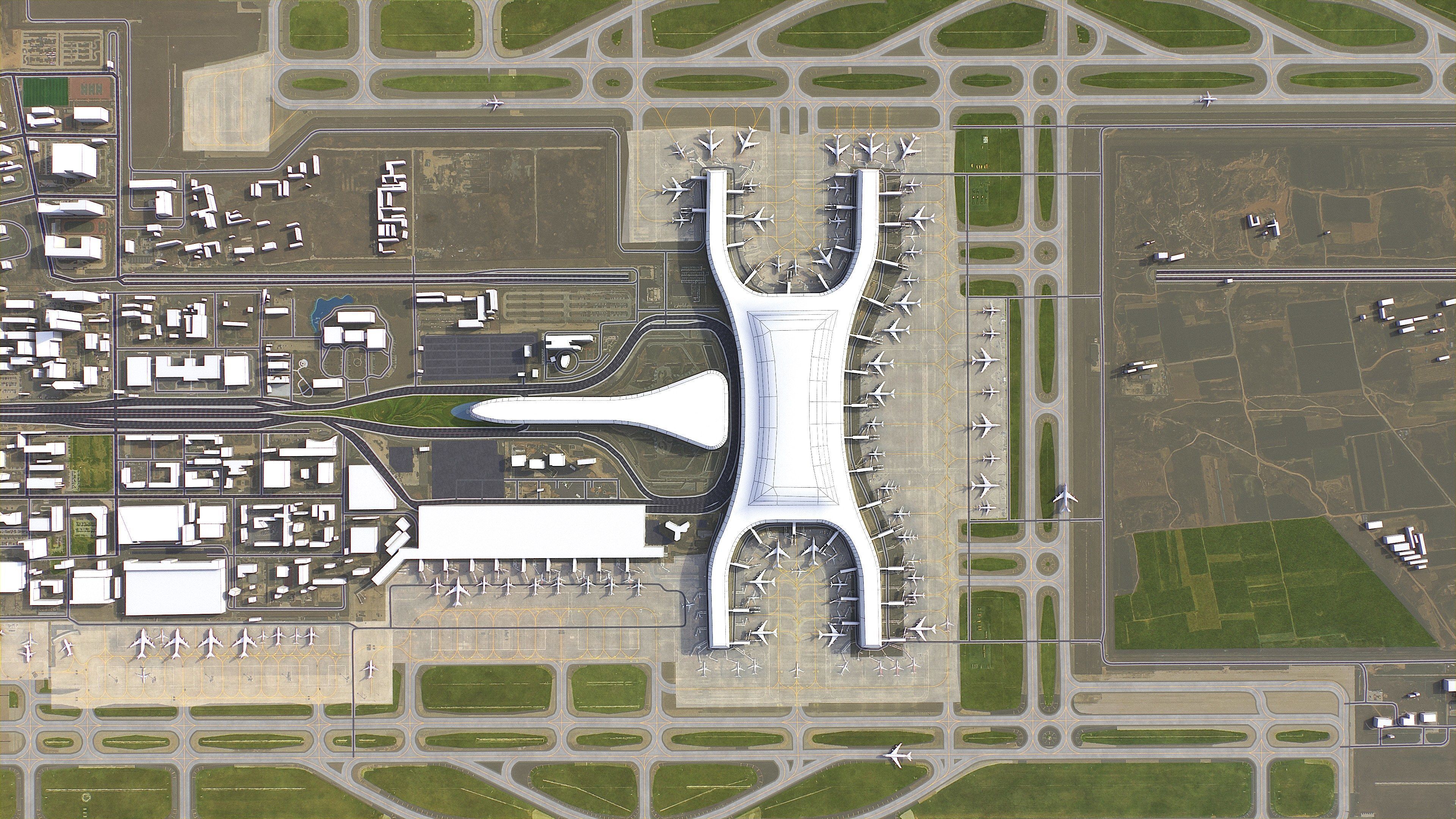 Zhengzhou - 3D Airport Model Low-poly 3D model_6