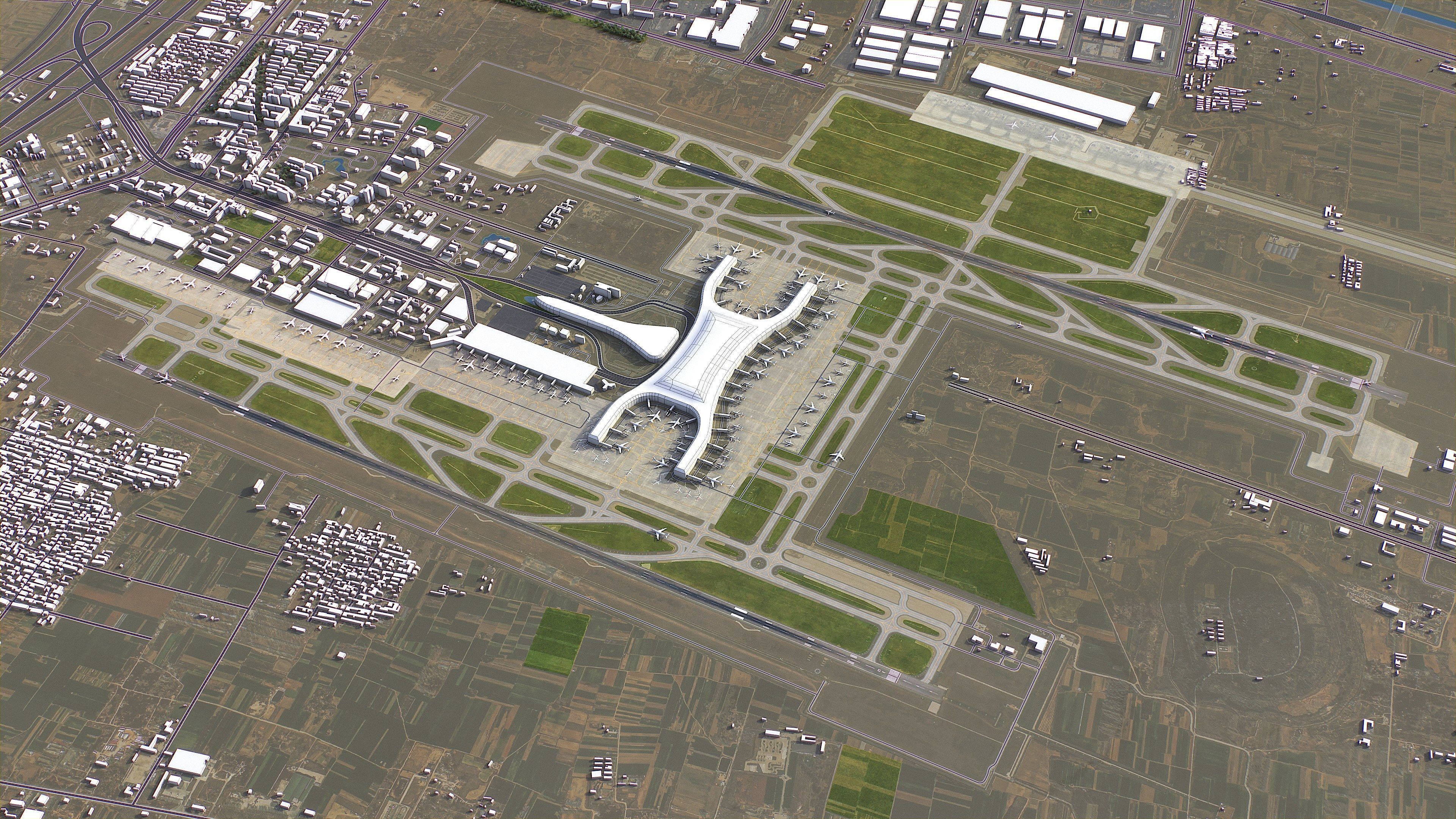 Zhengzhou - 3D Airport Model Low-poly 3D model_5