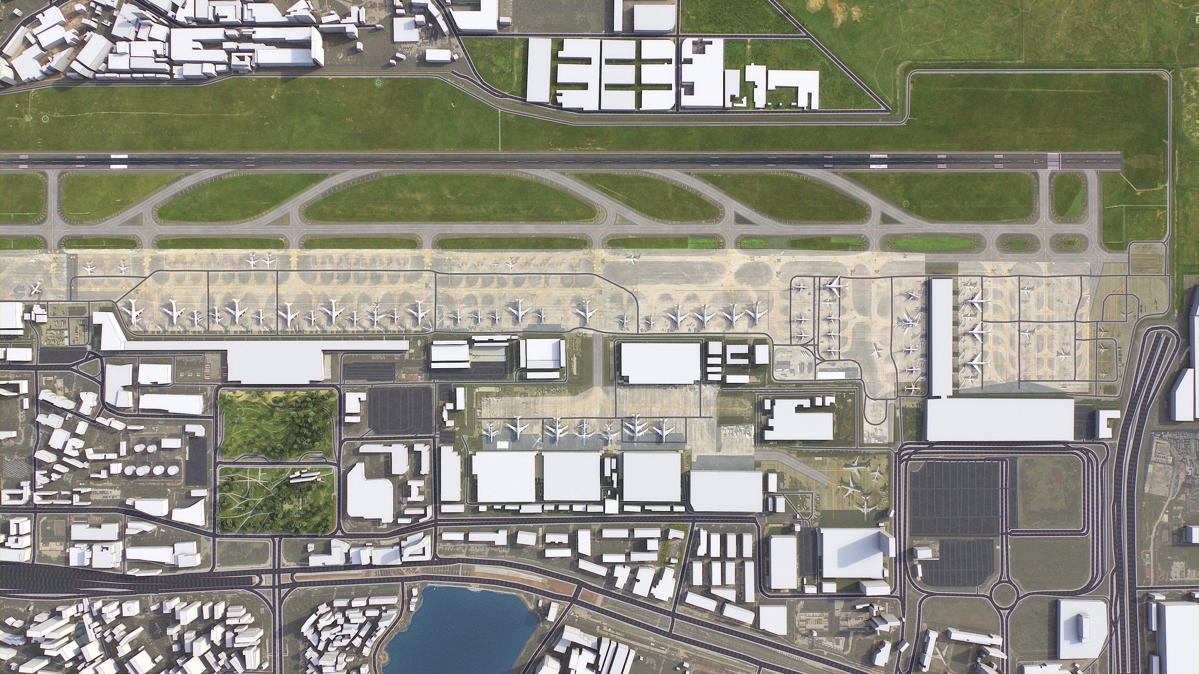 Xiamen - 3D Airport Model Low-poly 3D model_6