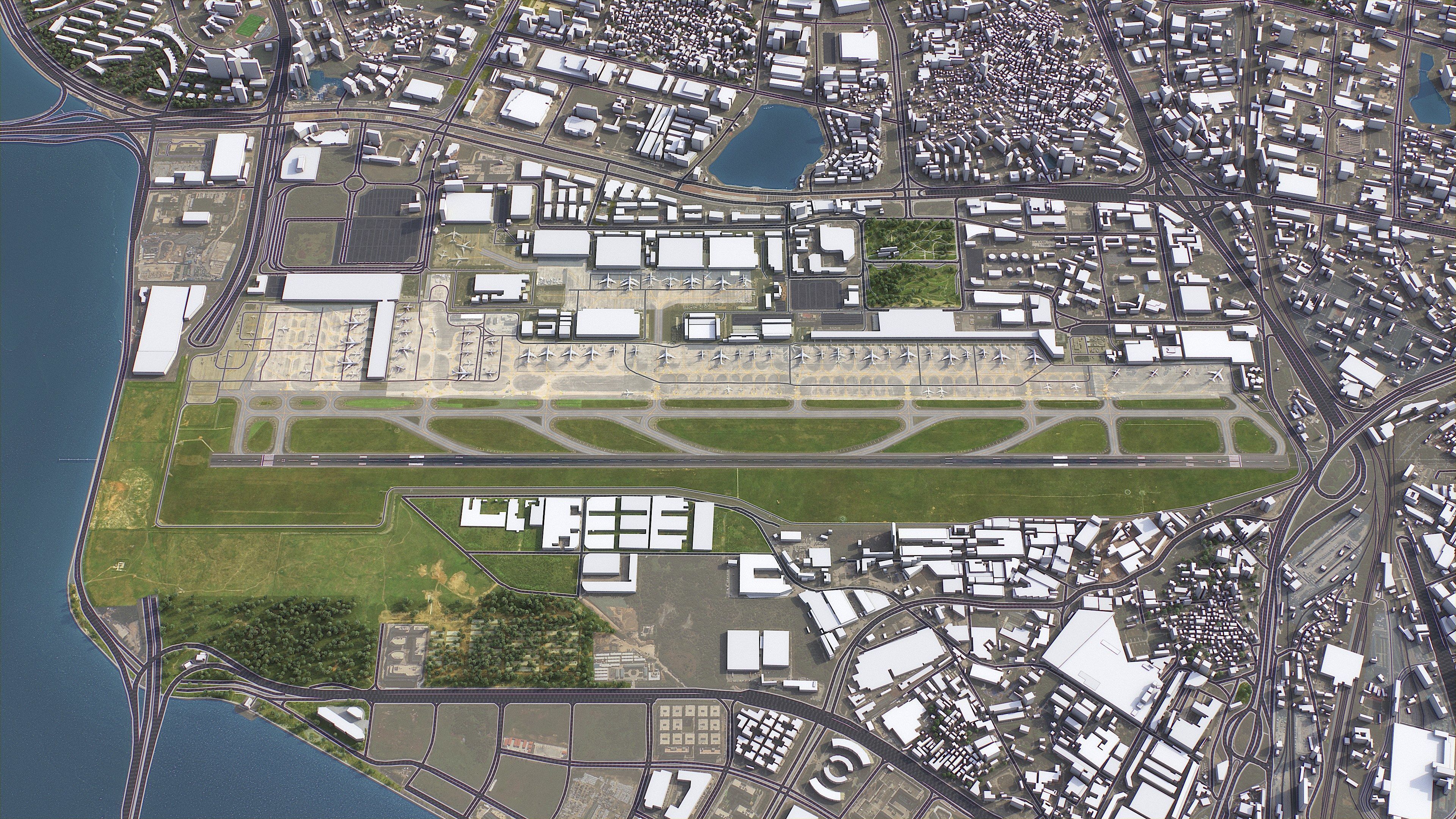 Xiamen - 3D Airport Model Low-poly 3D model_4