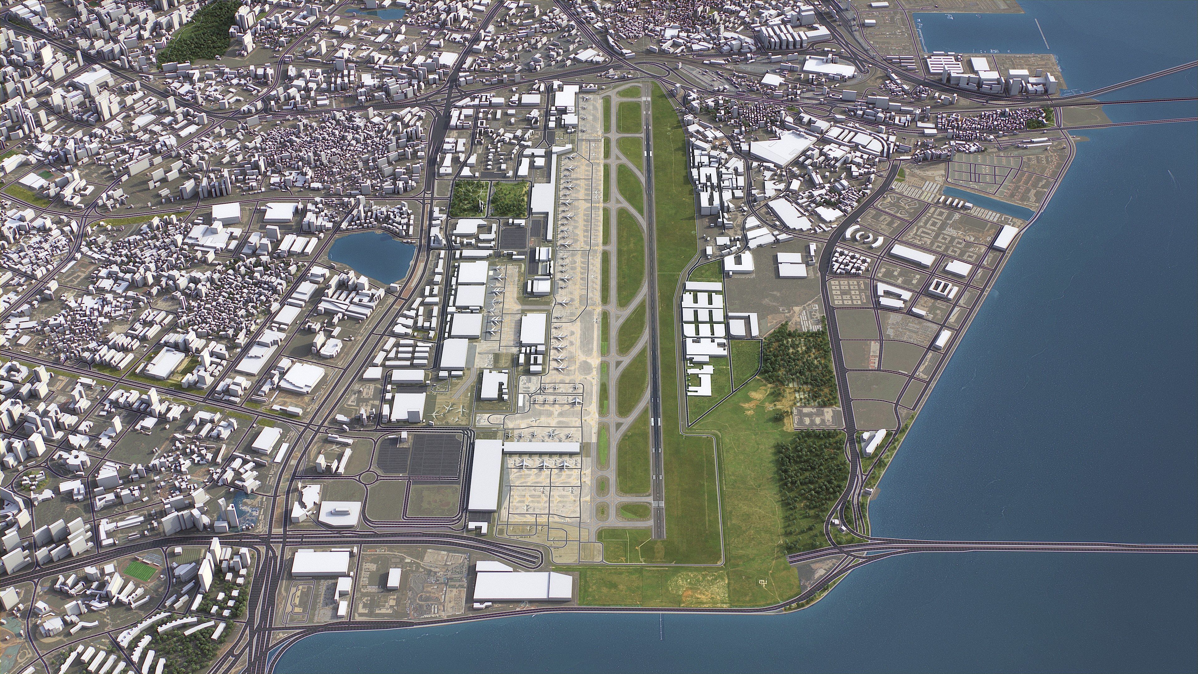 Xiamen - 3D Airport Model Low-poly 3D model_5