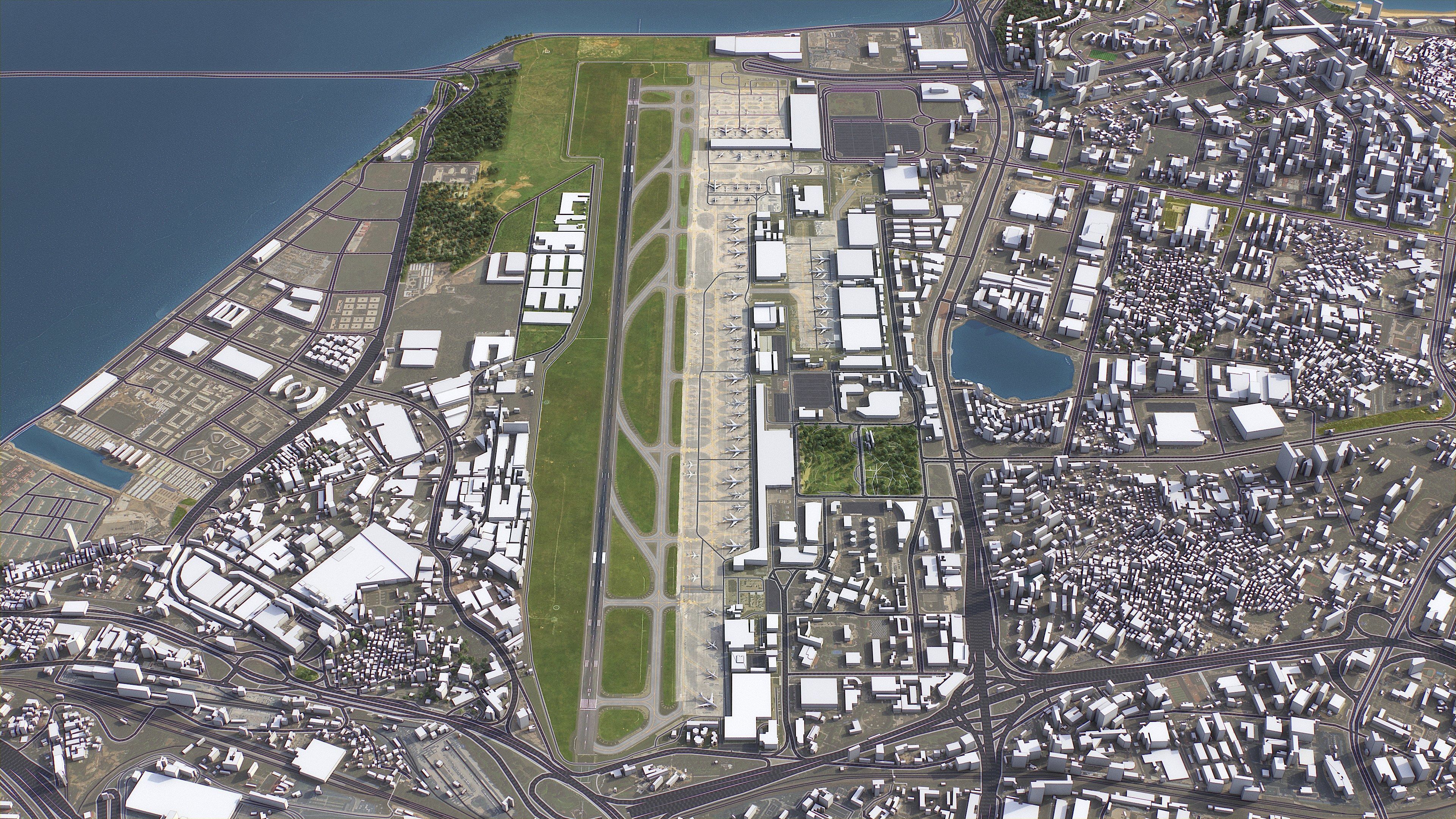 Xiamen - 3D Airport Model Low-poly 3D model_2