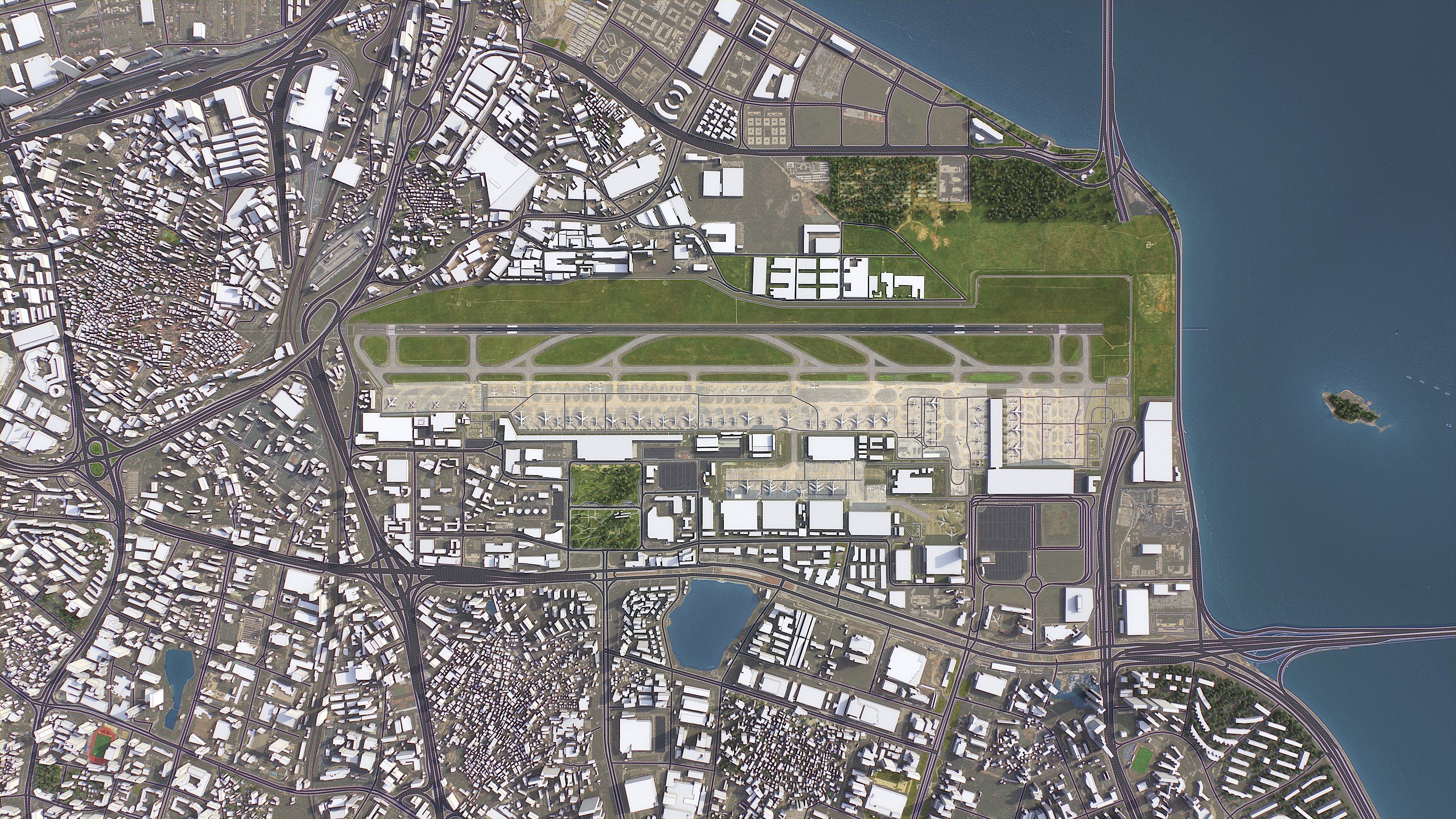 Xiamen - 3D Airport Model Low-poly 3D model_7