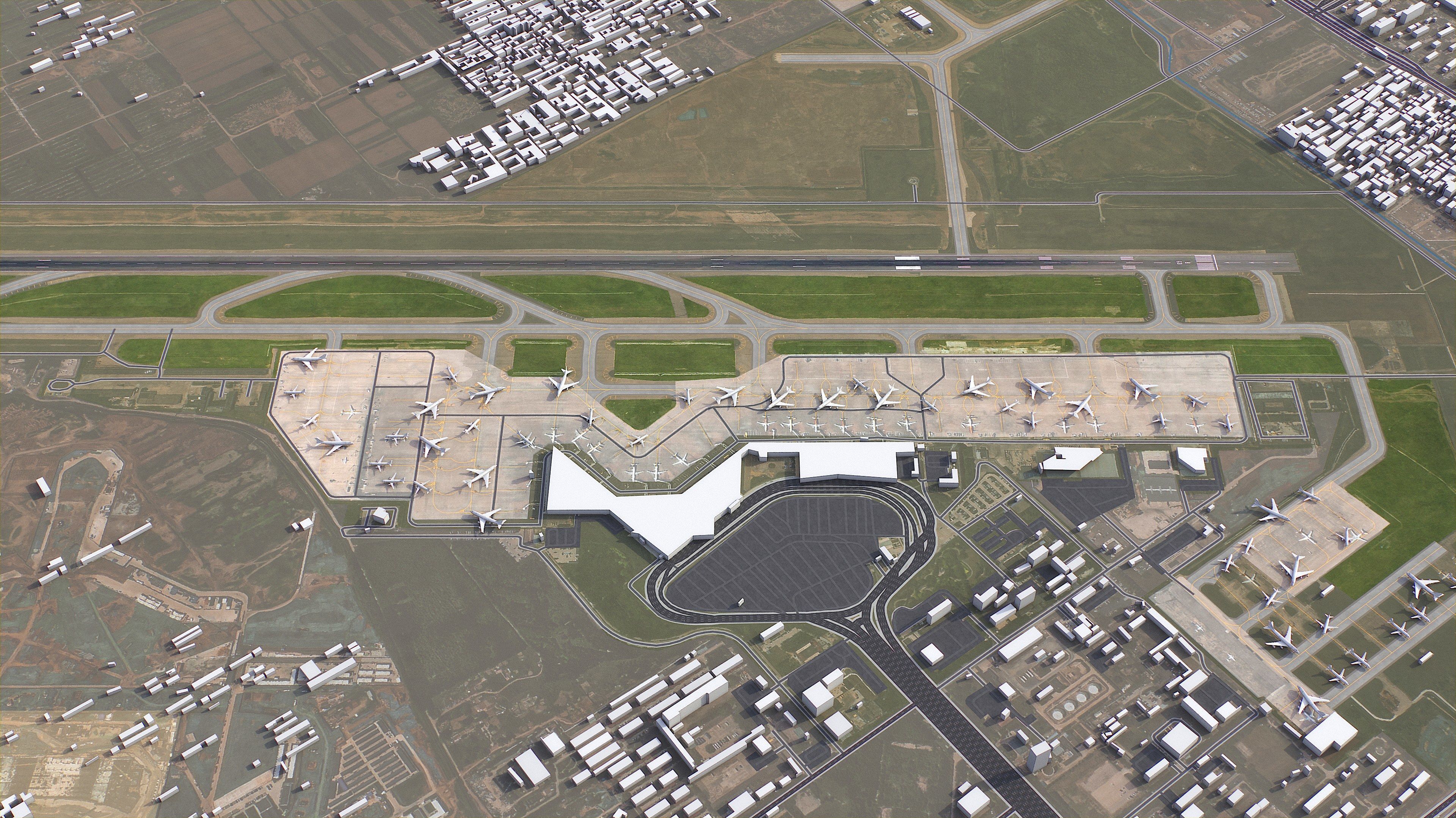 Taiyuan - 3D Airport Model Low-poly 3D model_3