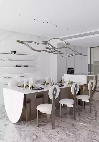 Modern Pure White Kitchen
