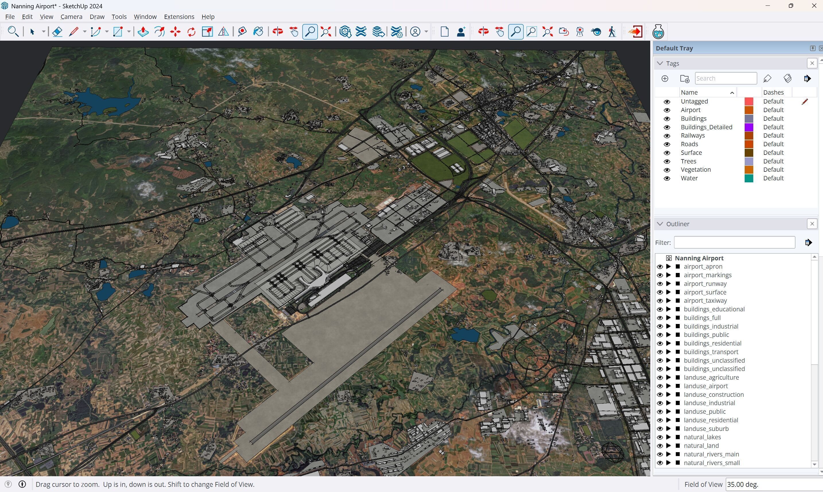 Nanning - 3D Airport Model Low-poly 3D model_10