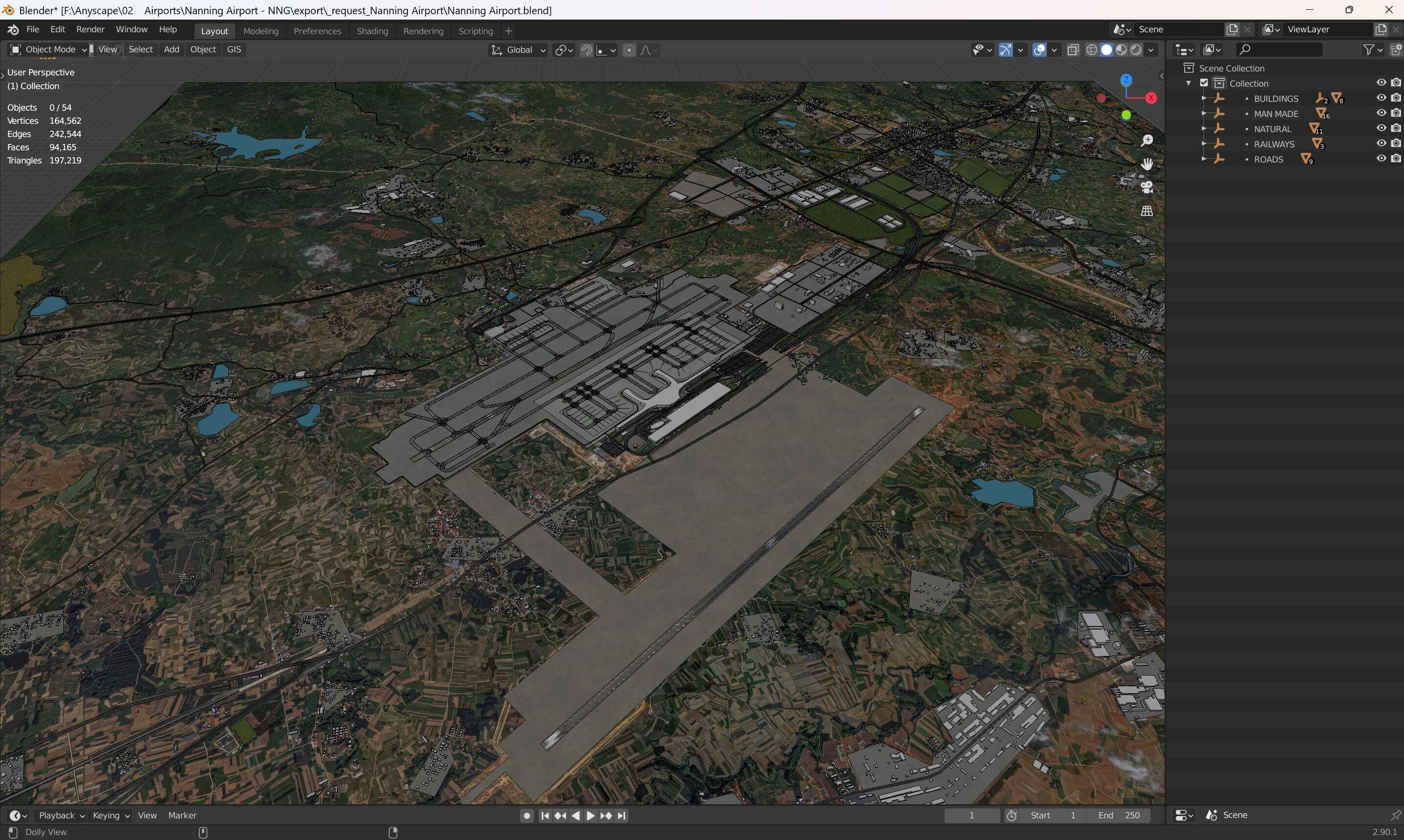 Nanning - 3D Airport Model Low-poly 3D model_11