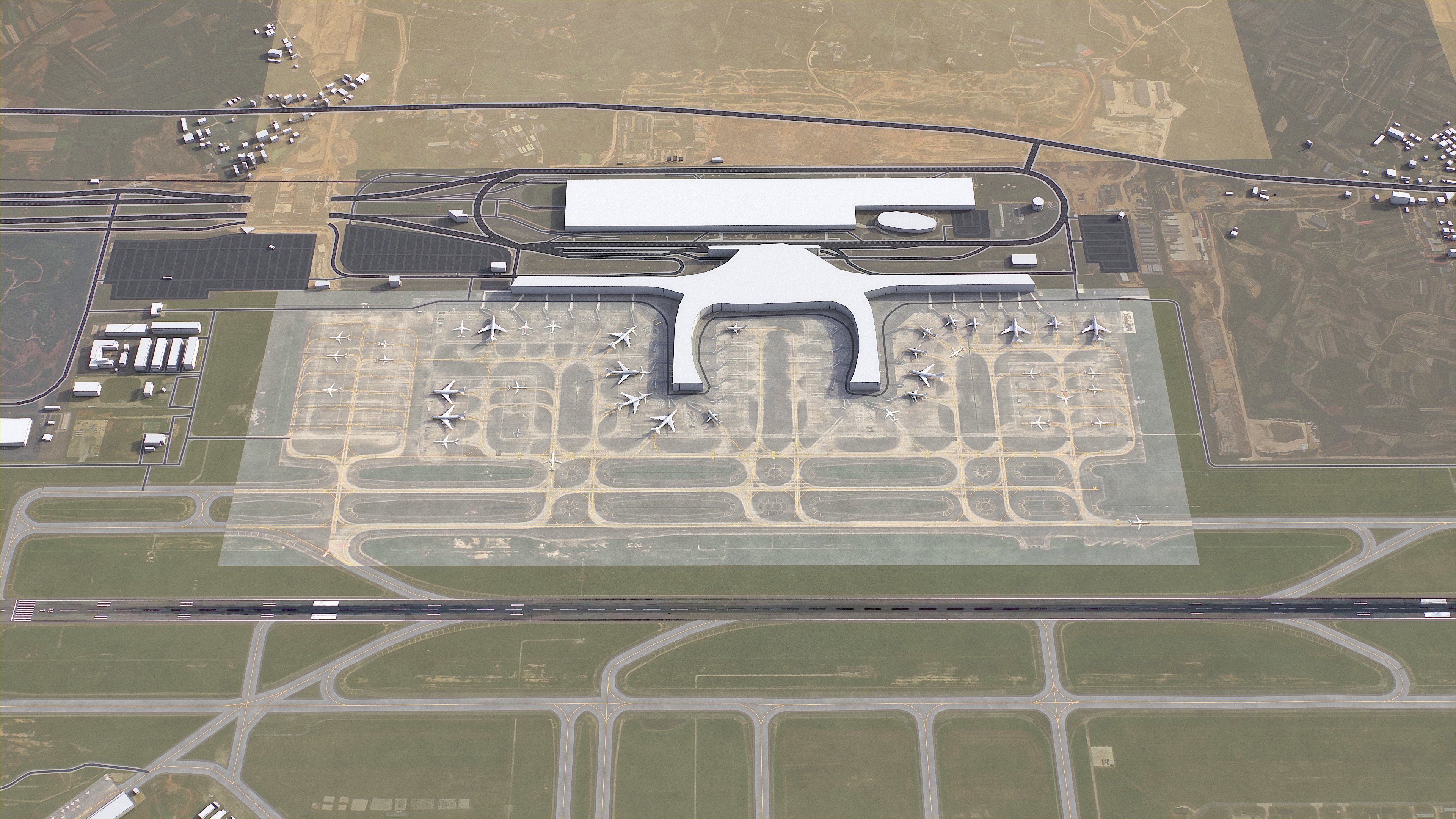 Nanning - 3D Airport Model Low-poly 3D model_4