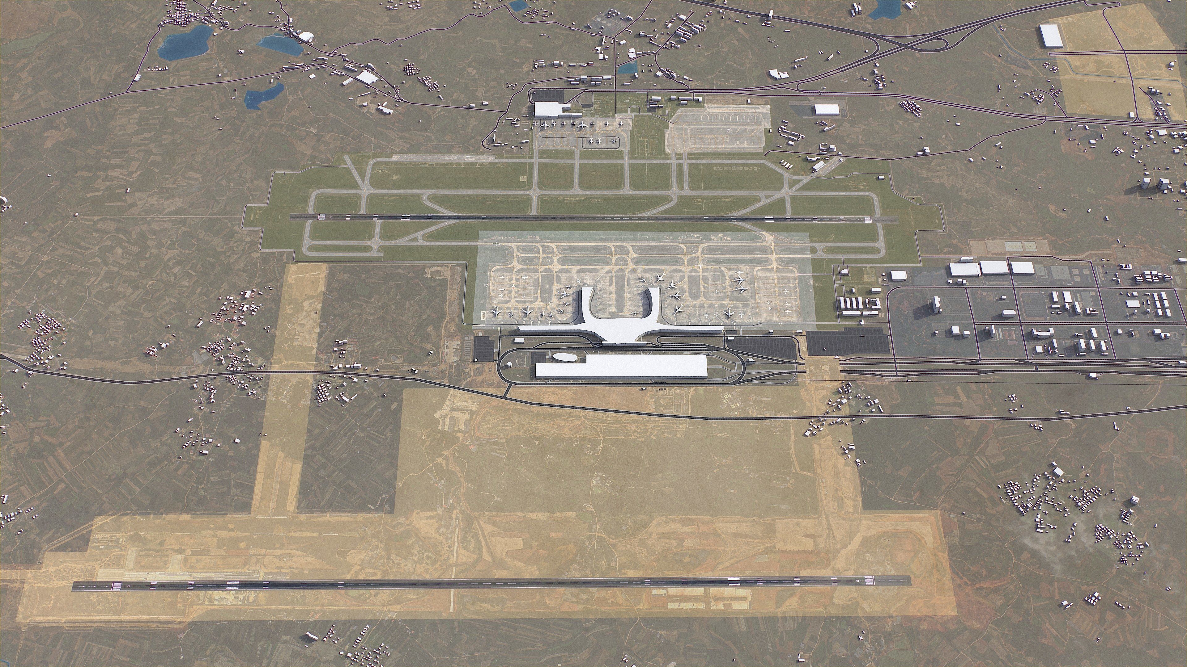 Nanning - 3D Airport Model Low-poly 3D model_2