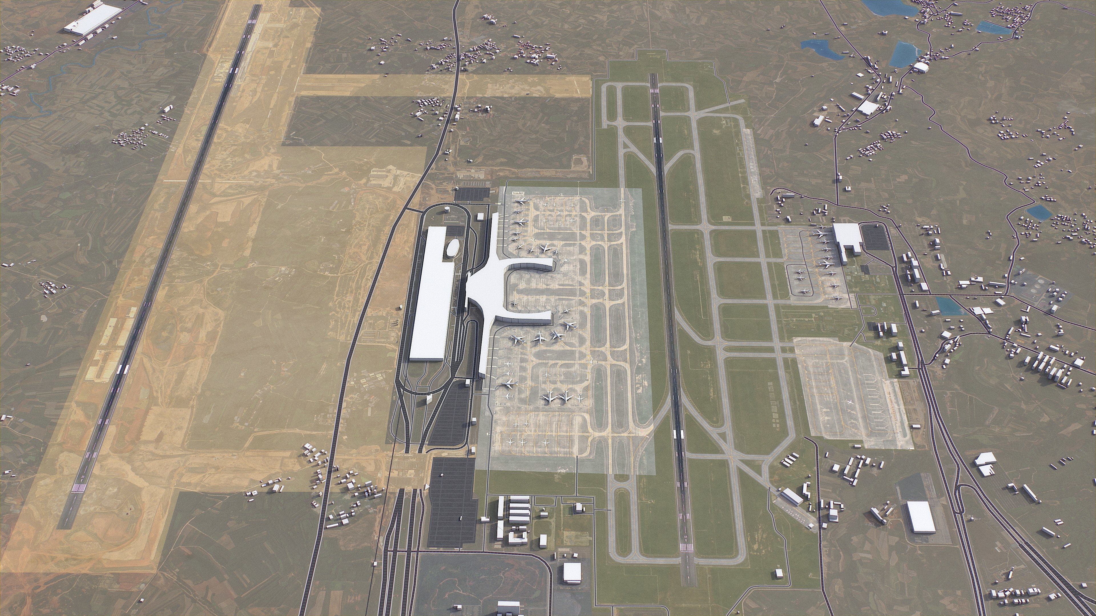 Nanning - 3D Airport Model Low-poly 3D model_3