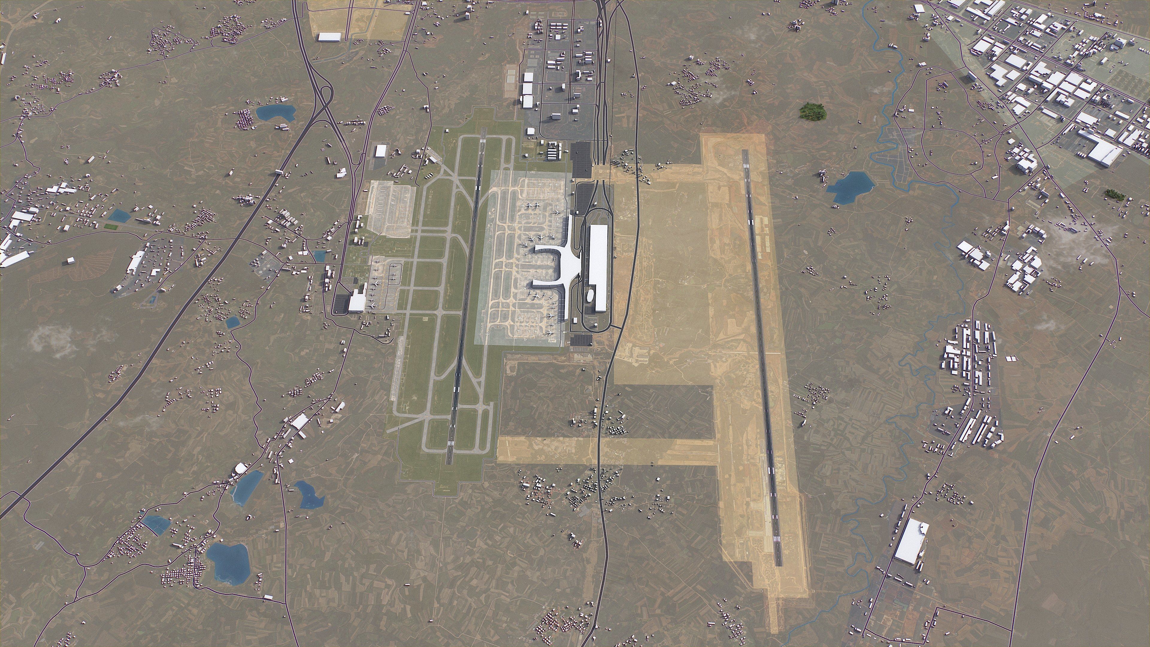 Nanning - 3D Airport Model Low-poly 3D model_1