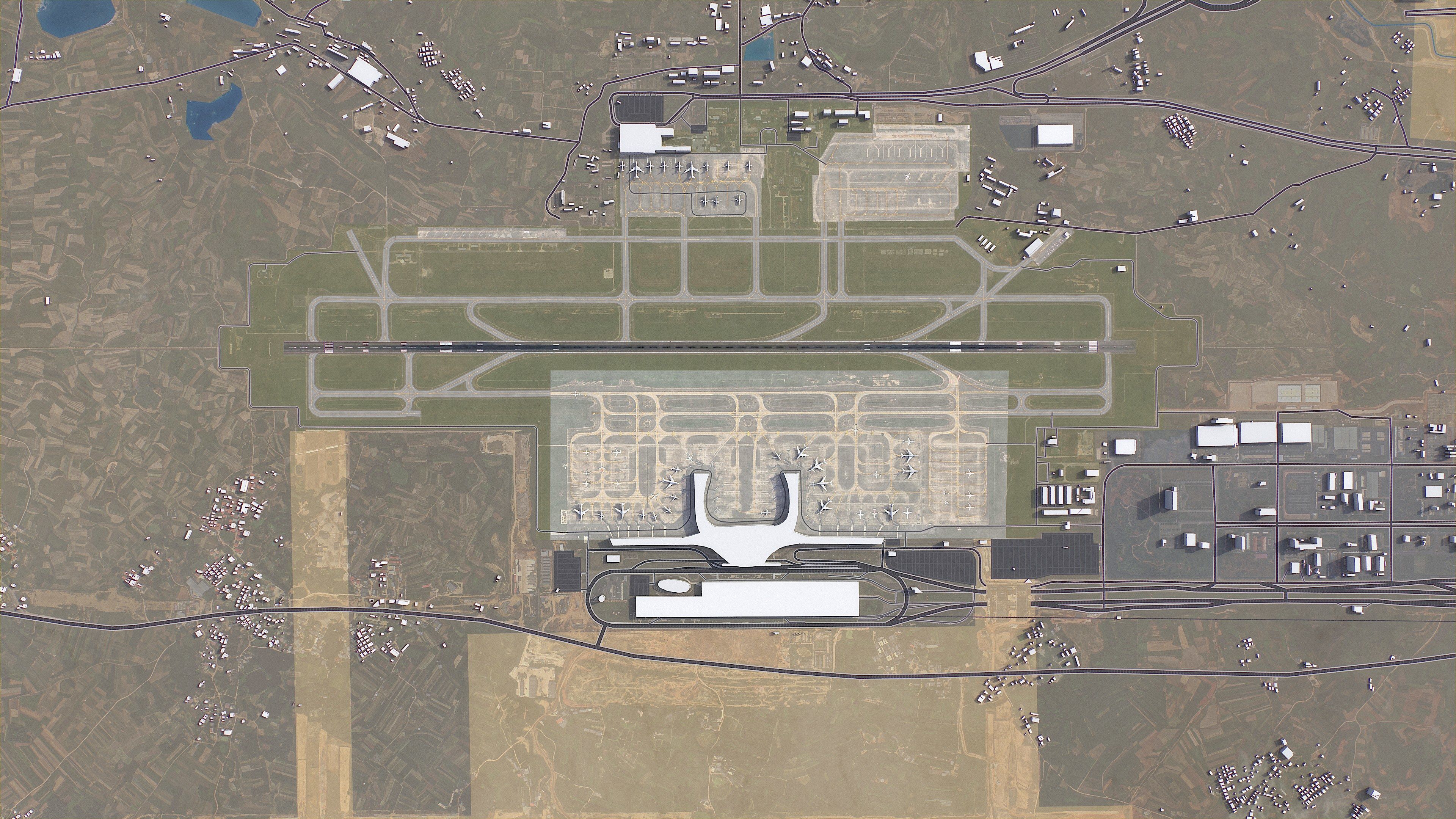 Nanning - 3D Airport Model Low-poly 3D model_7