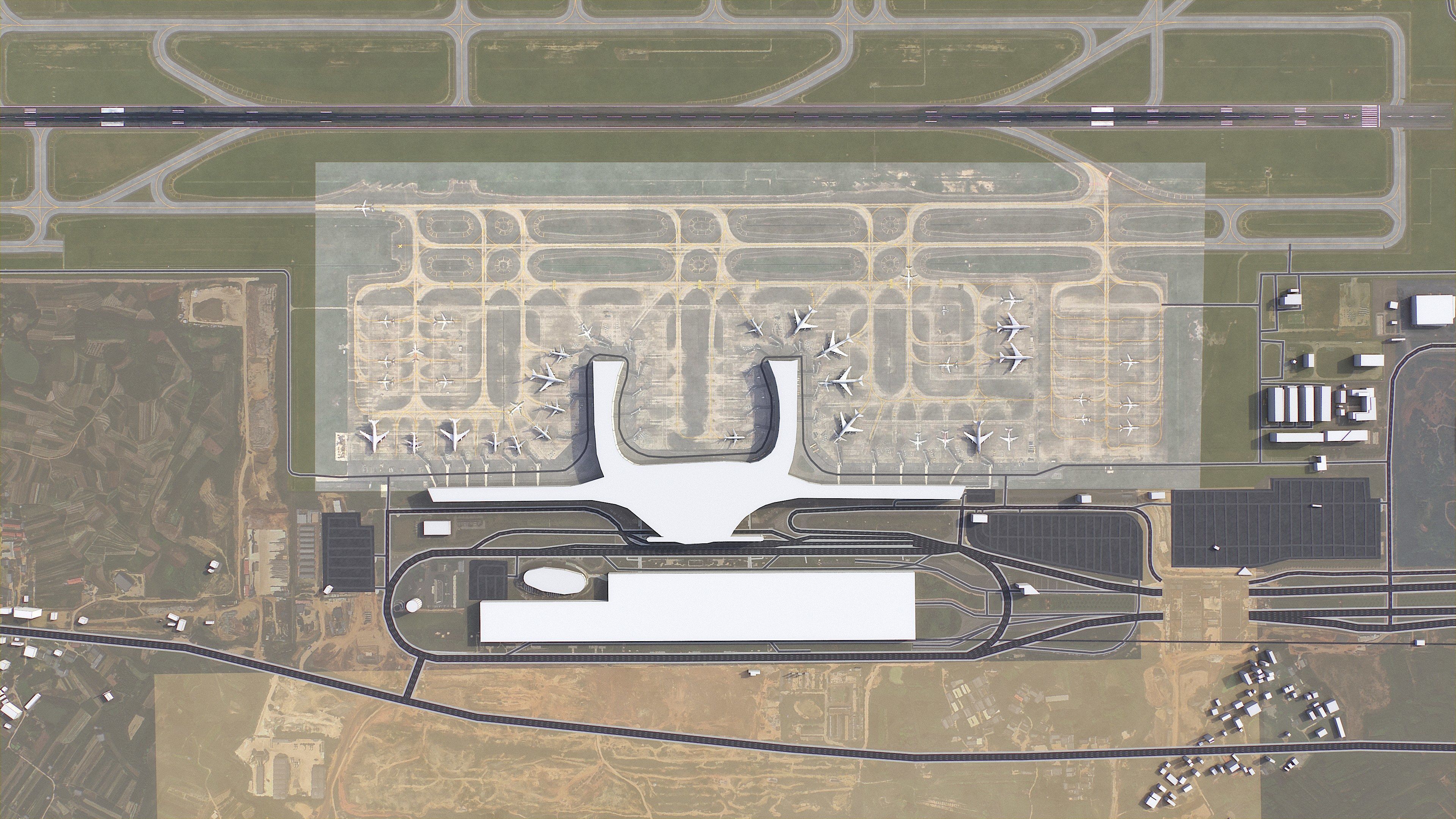 Nanning - 3D Airport Model Low-poly 3D model_6