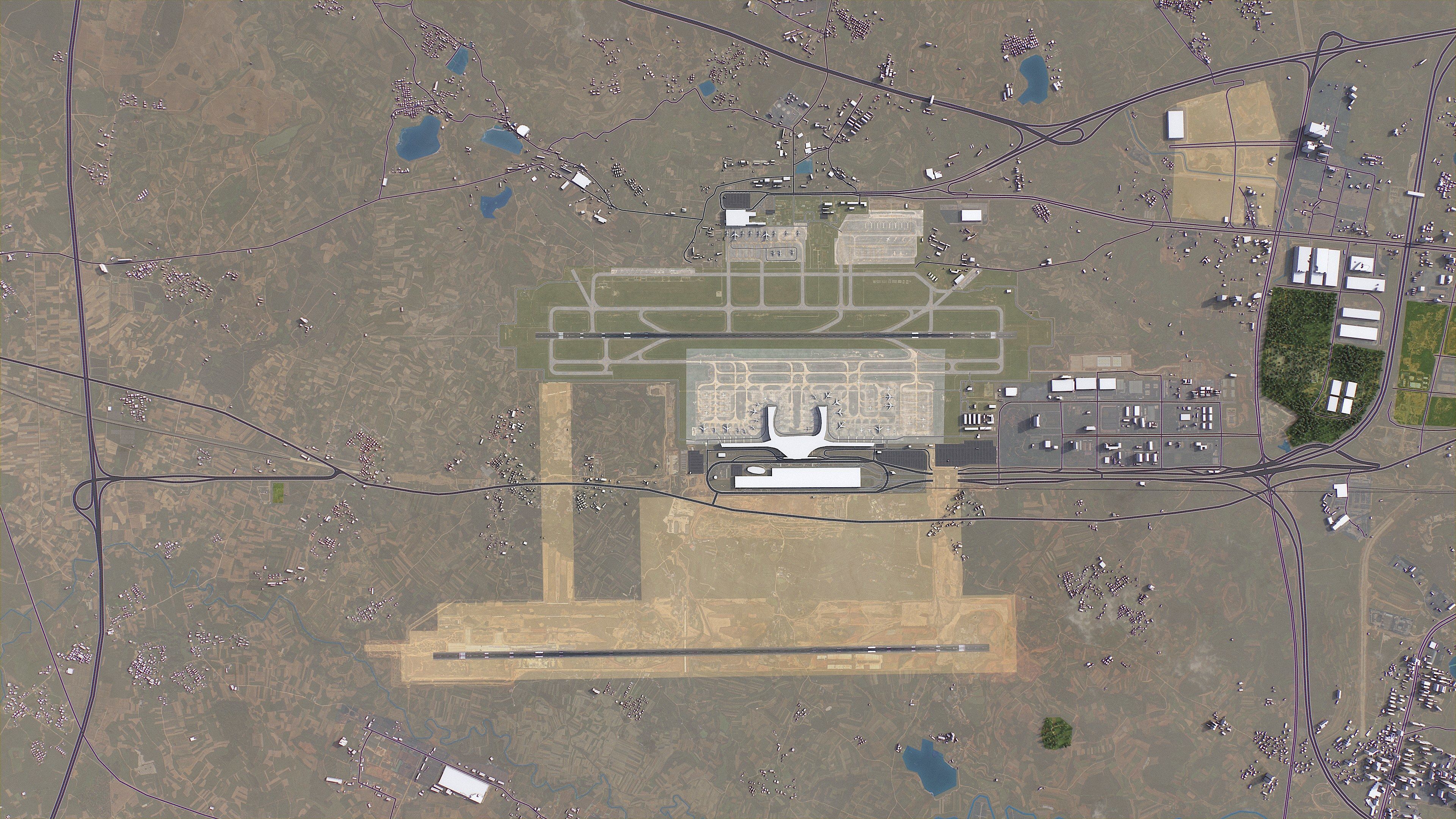 Nanning - 3D Airport Model Low-poly 3D model_8