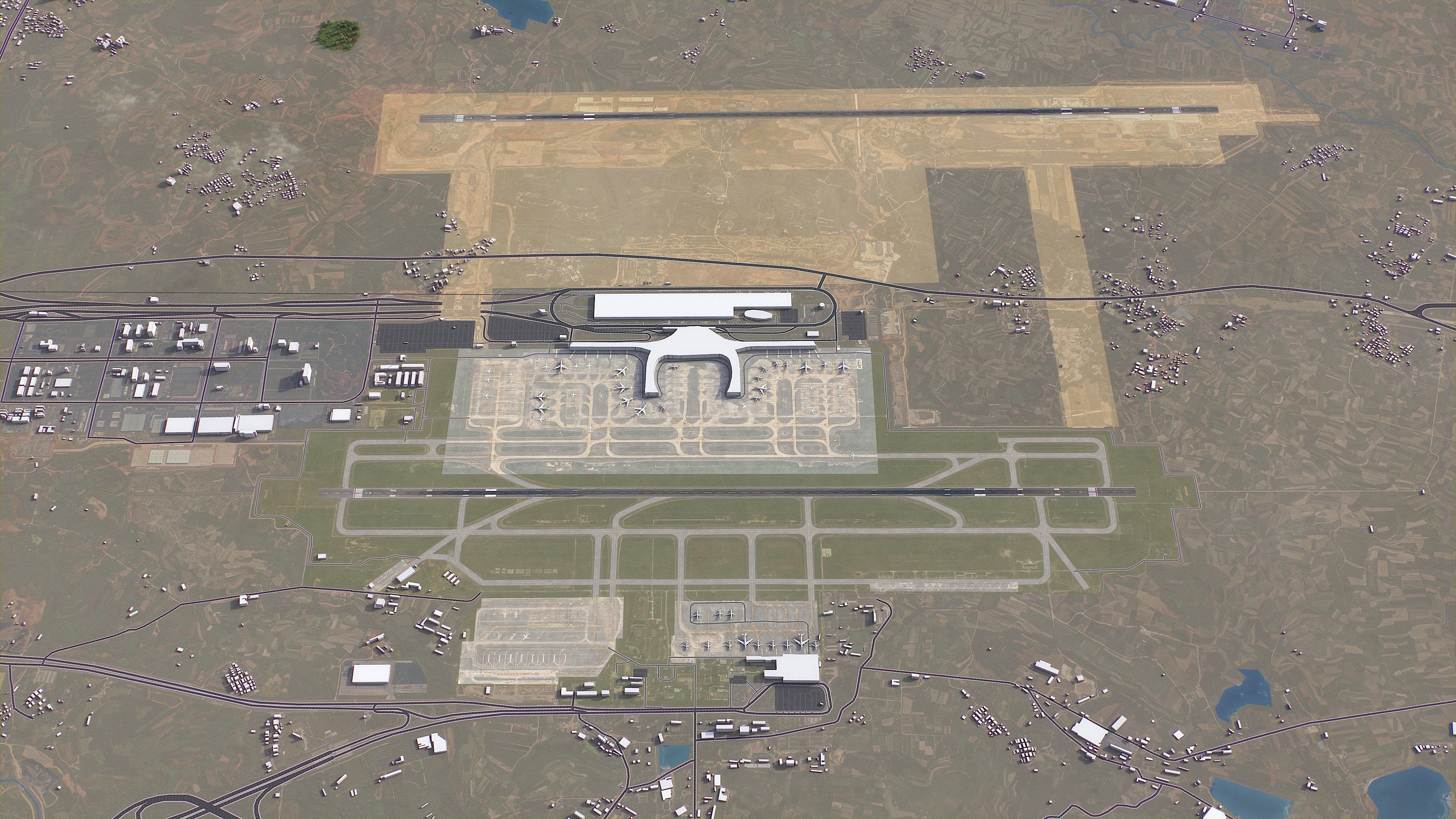 Nanning - 3D Airport Model Low-poly 3D model_5
