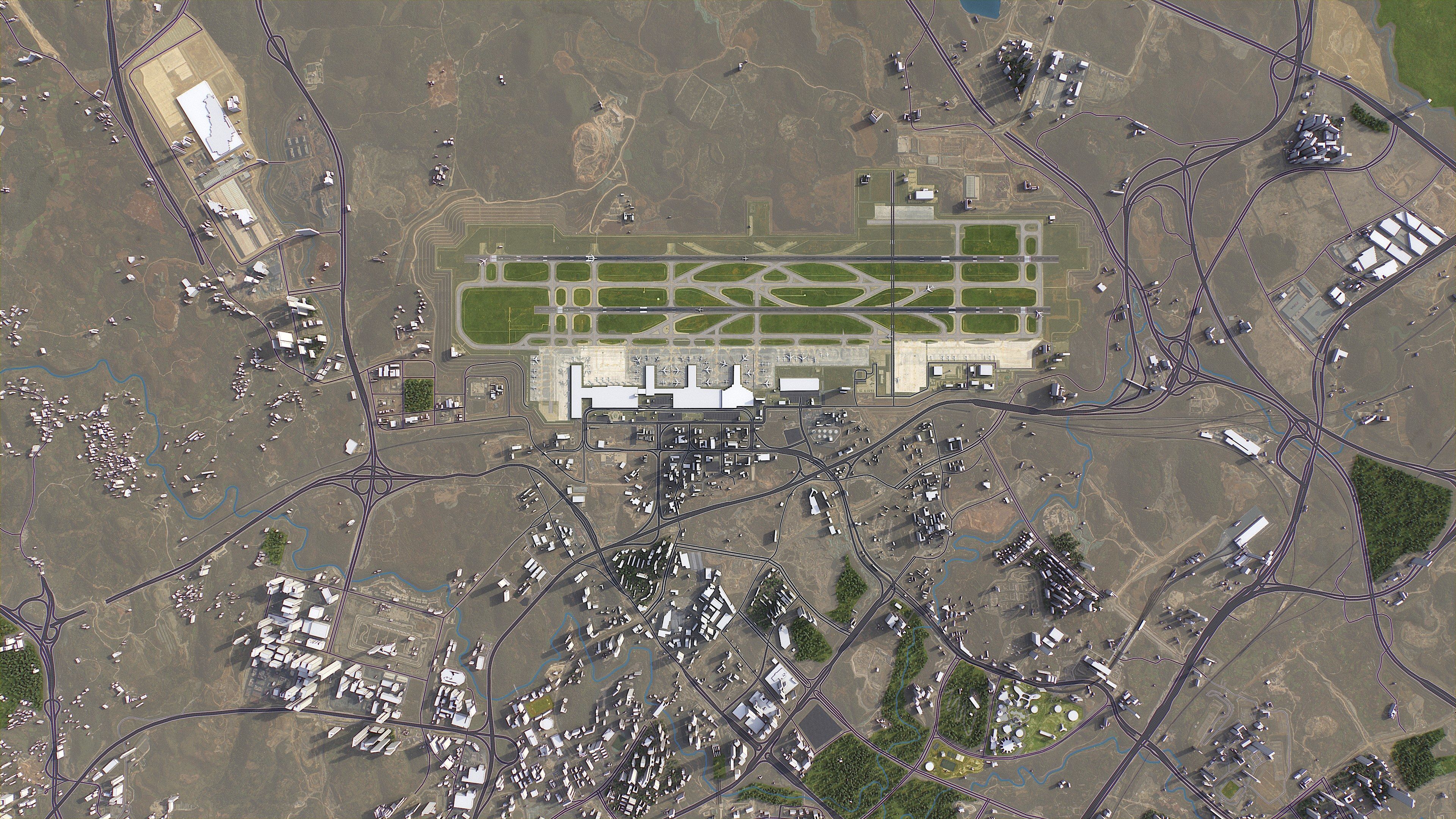 Guiyang - 3D Airport Model Low-poly 3D model_7