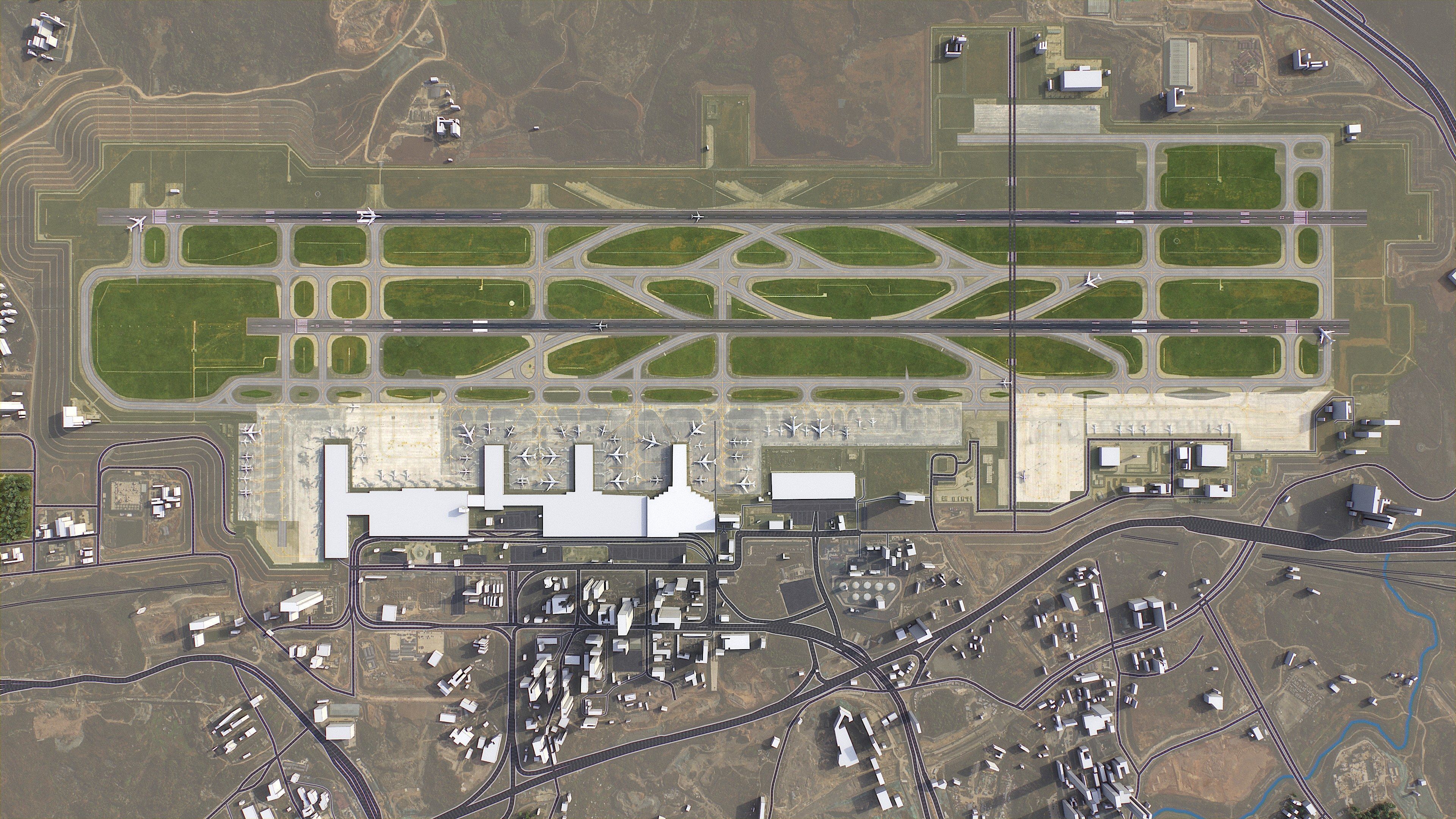 Guiyang - 3D Airport Model Low-poly 3D model_6