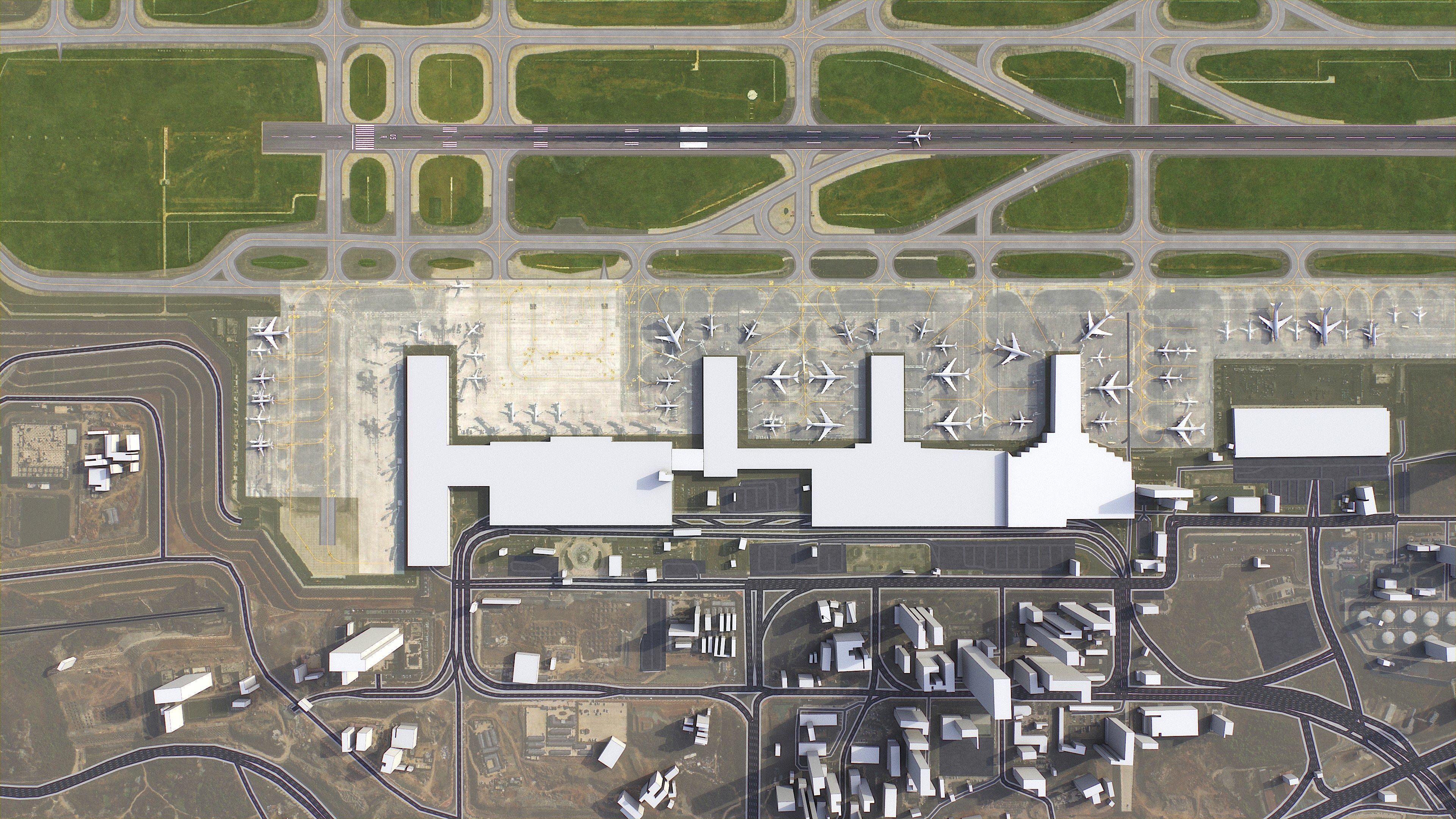 Guiyang - 3D Airport Model Low-poly 3D model_5