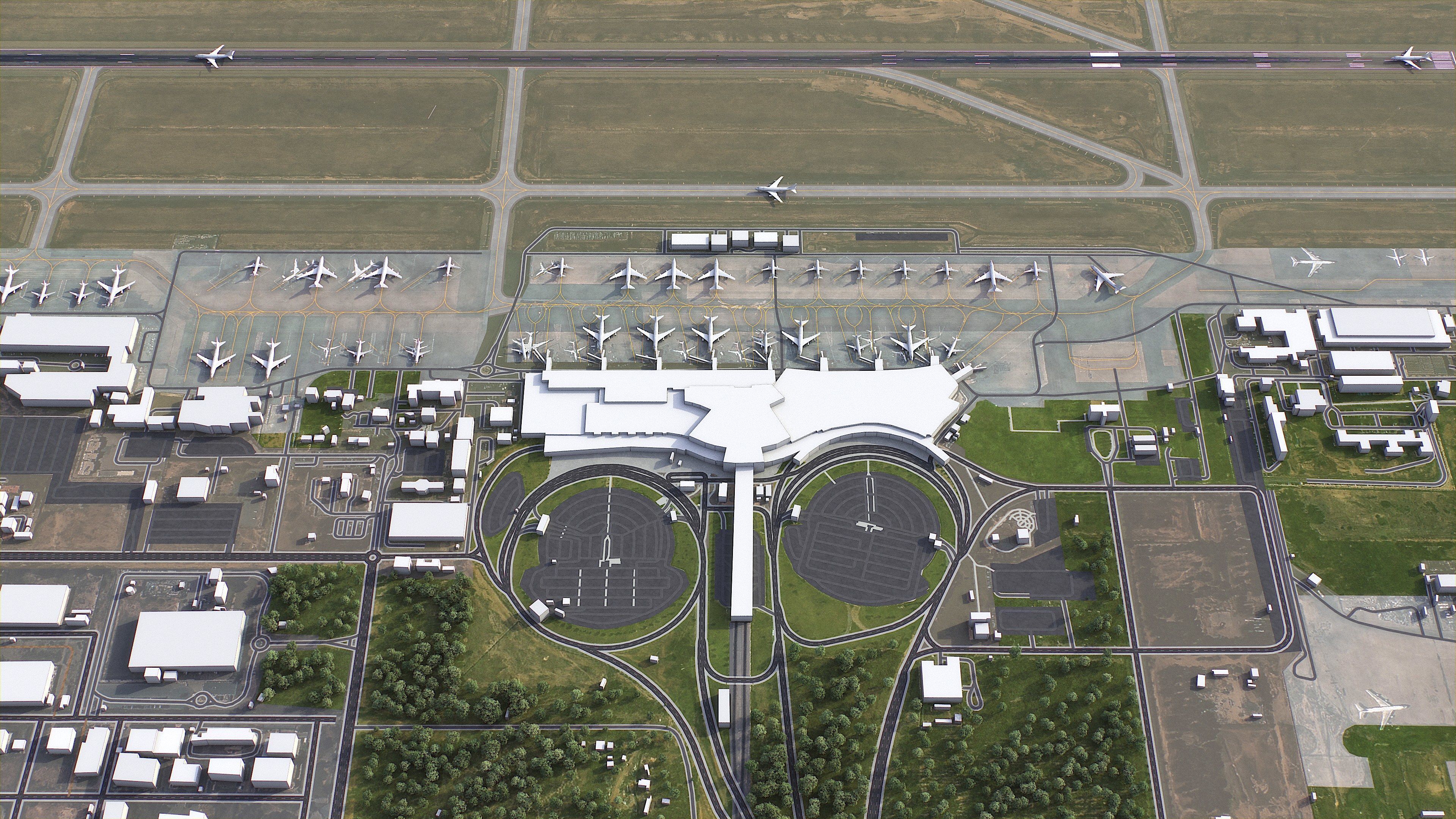 Casablanca - 3D Airport Model Low-poly 3D model_4