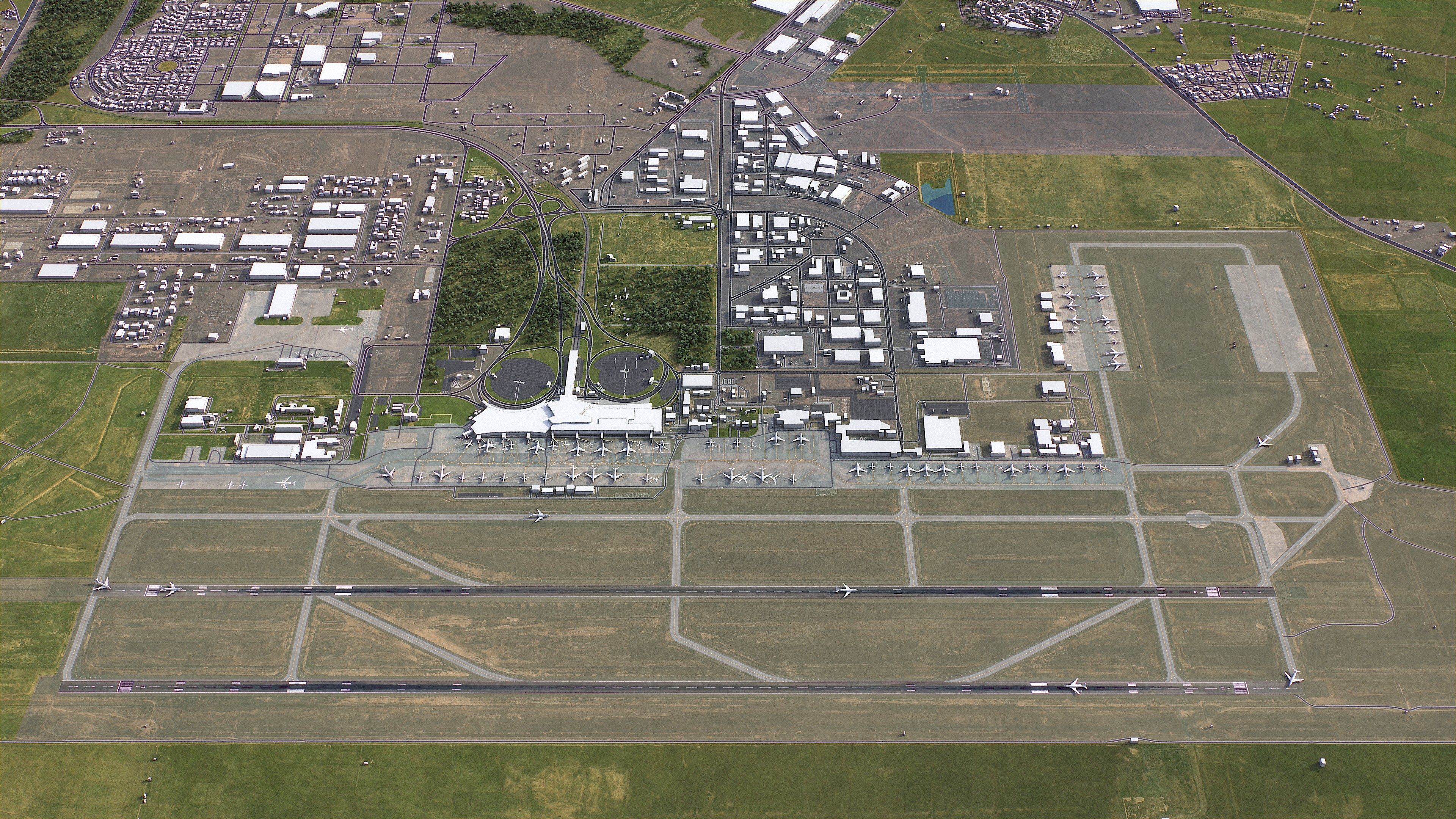 Casablanca - 3D Airport Model Low-poly 3D model_1