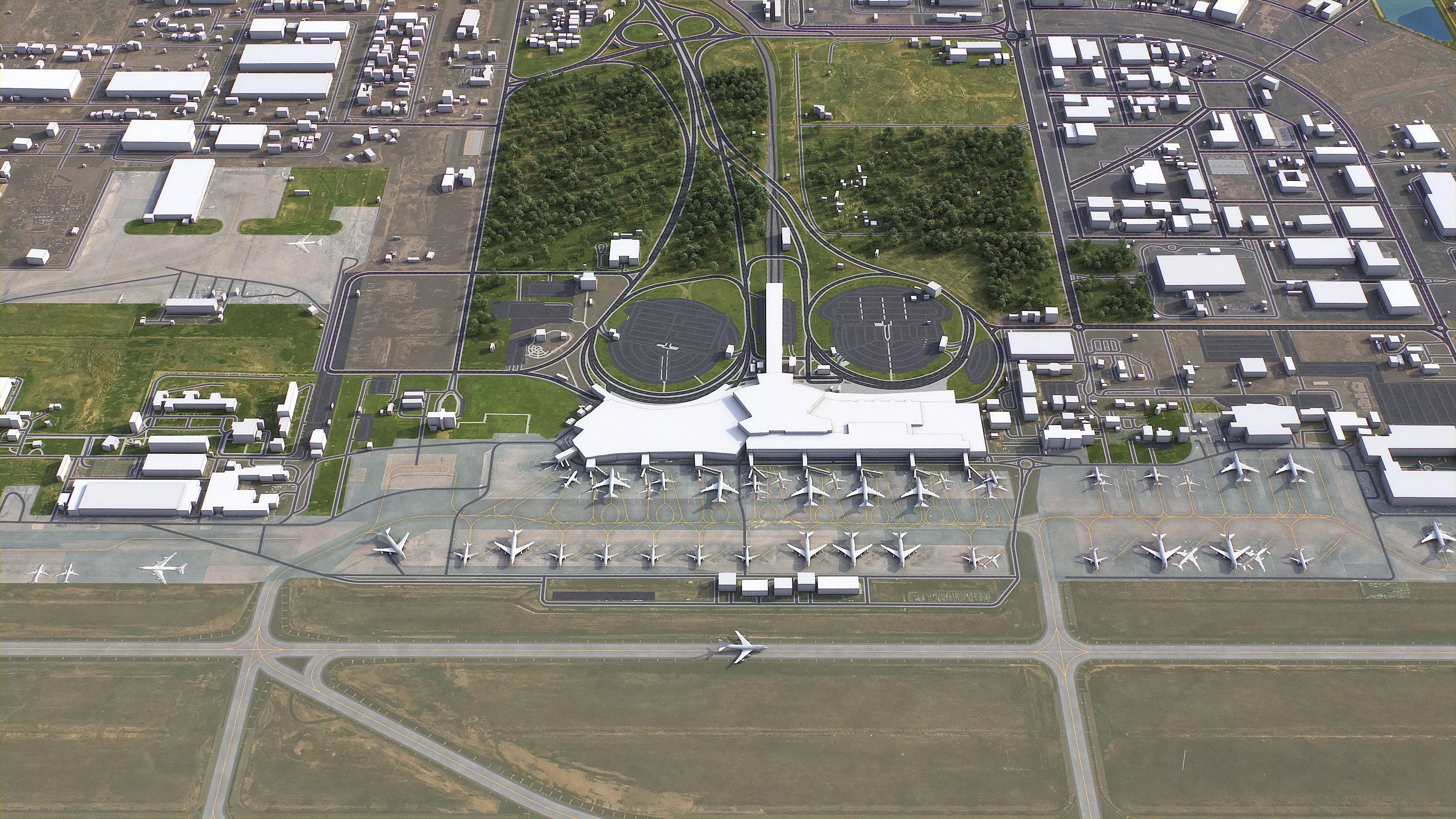 Casablanca - 3D Airport Model Low-poly 3D model_0