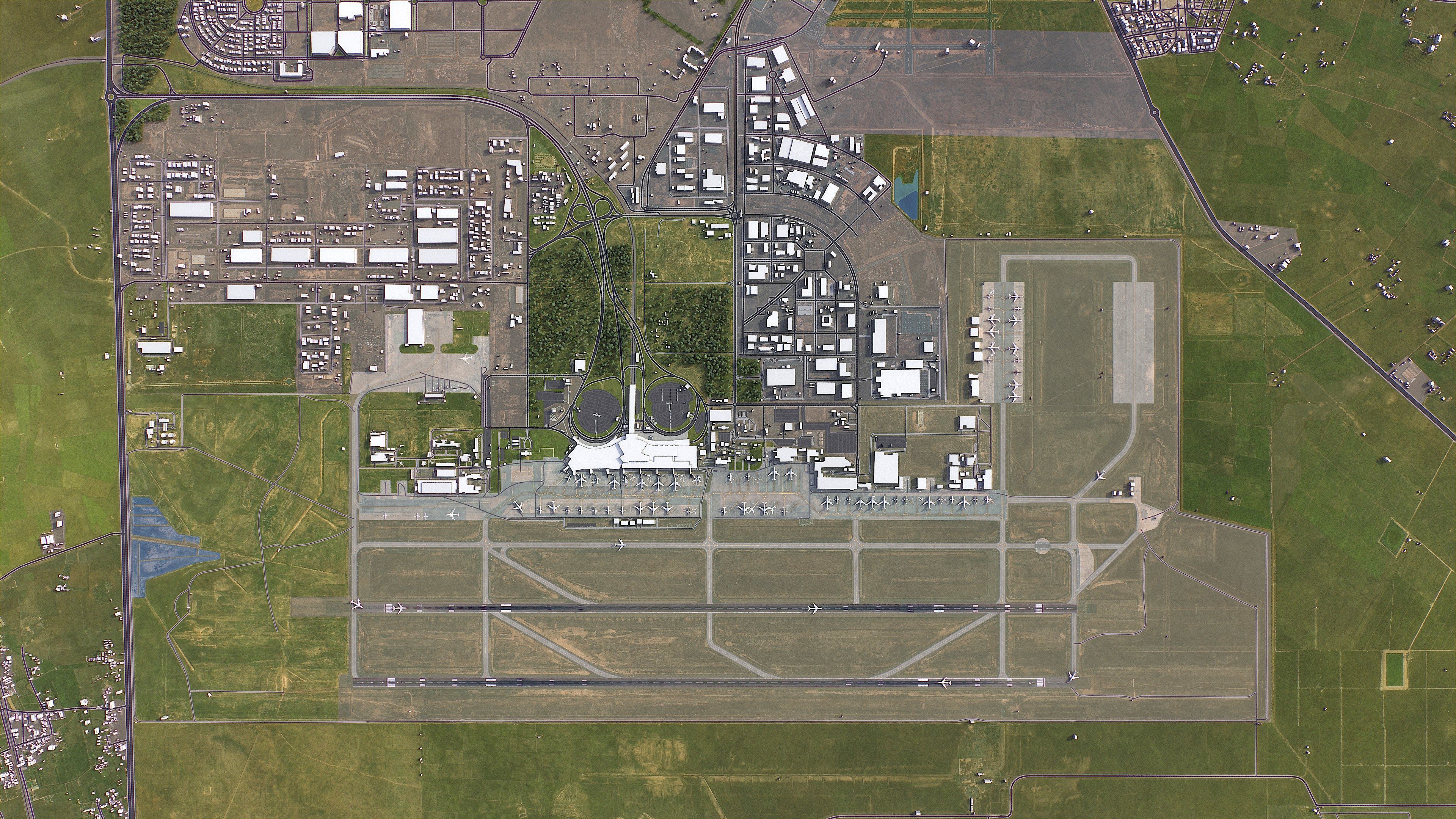 Casablanca - 3D Airport Model Low-poly 3D model_7