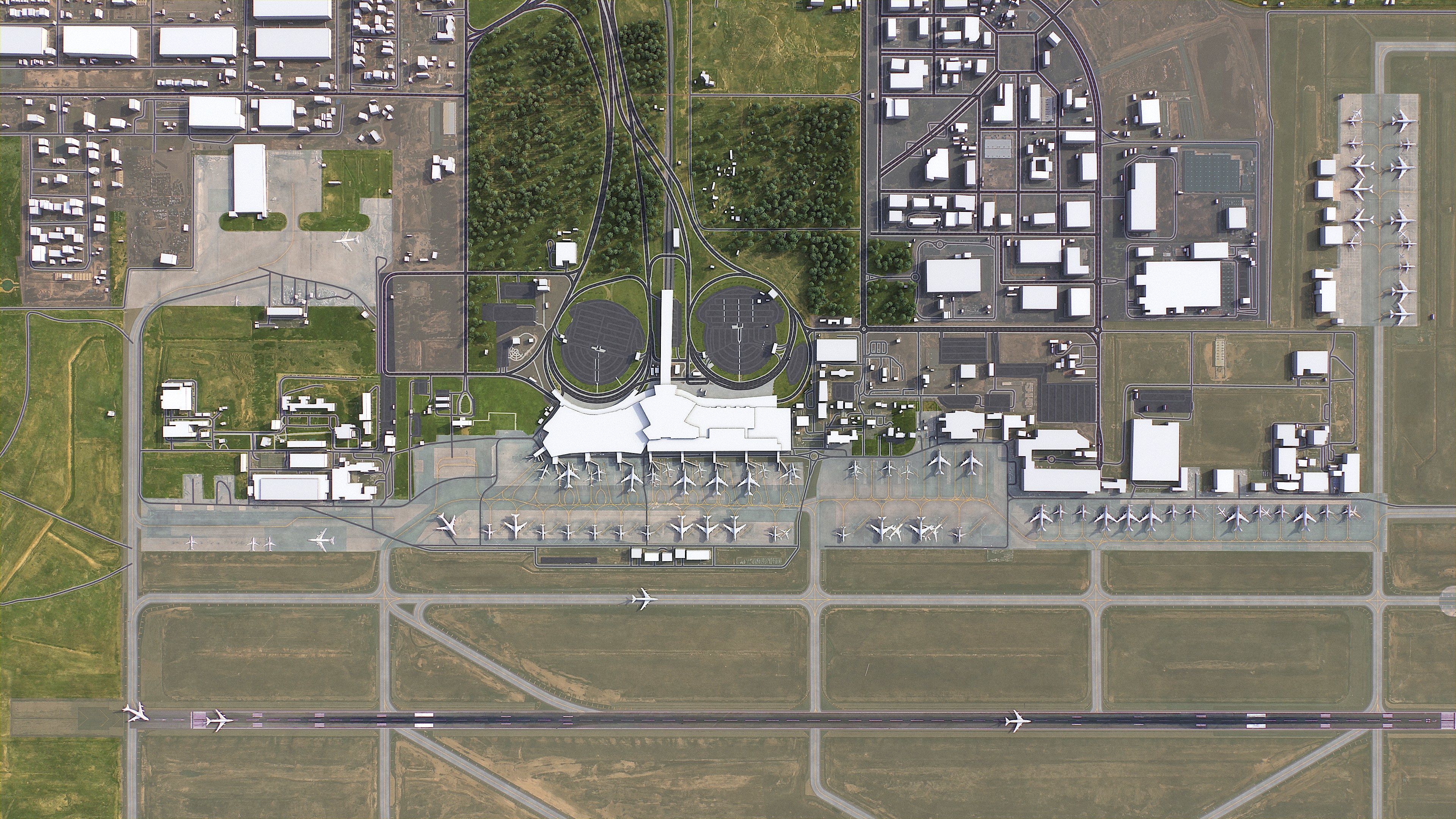 Casablanca - 3D Airport Model Low-poly 3D model_6