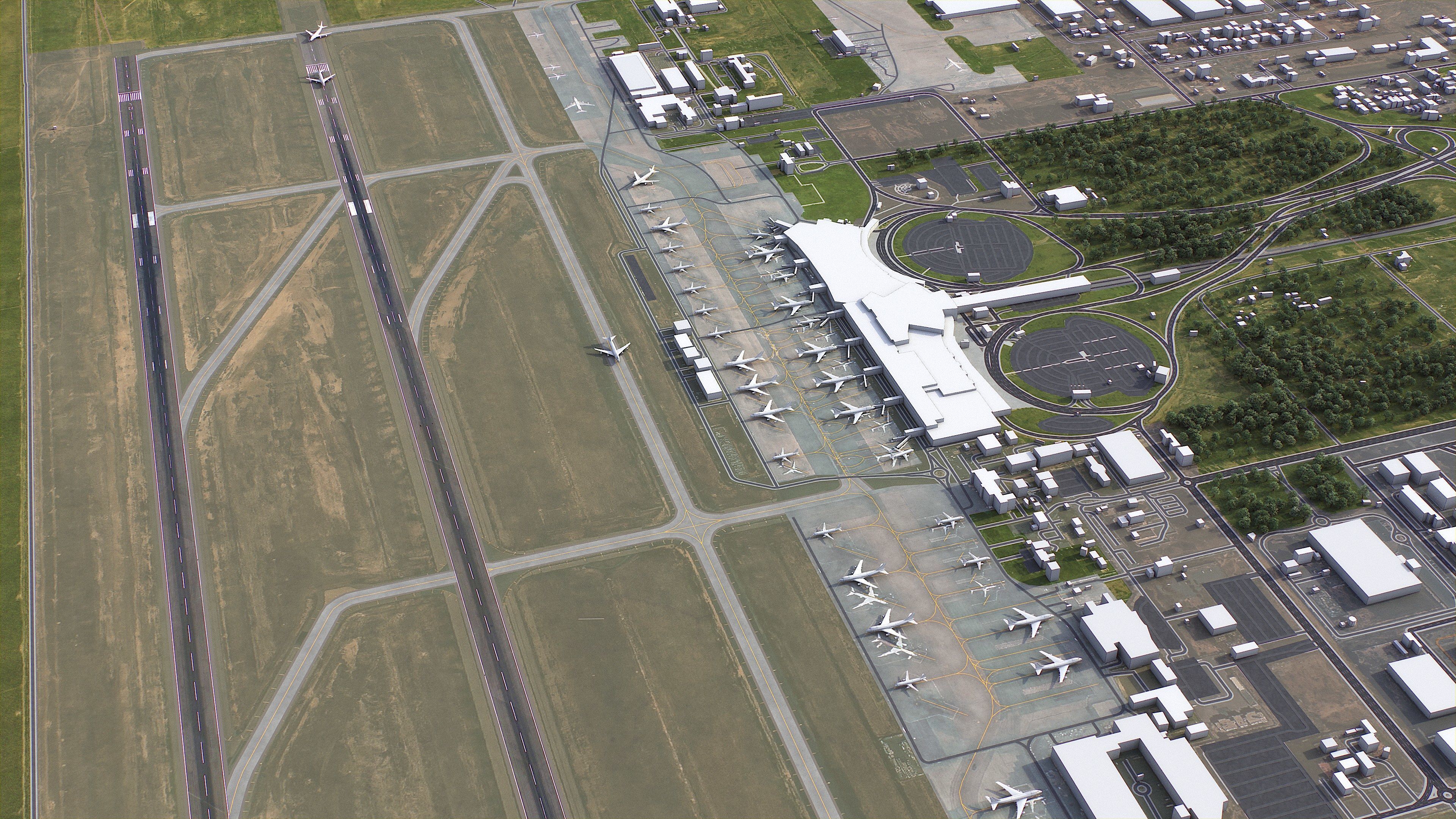 Casablanca - 3D Airport Model Low-poly 3D model_3