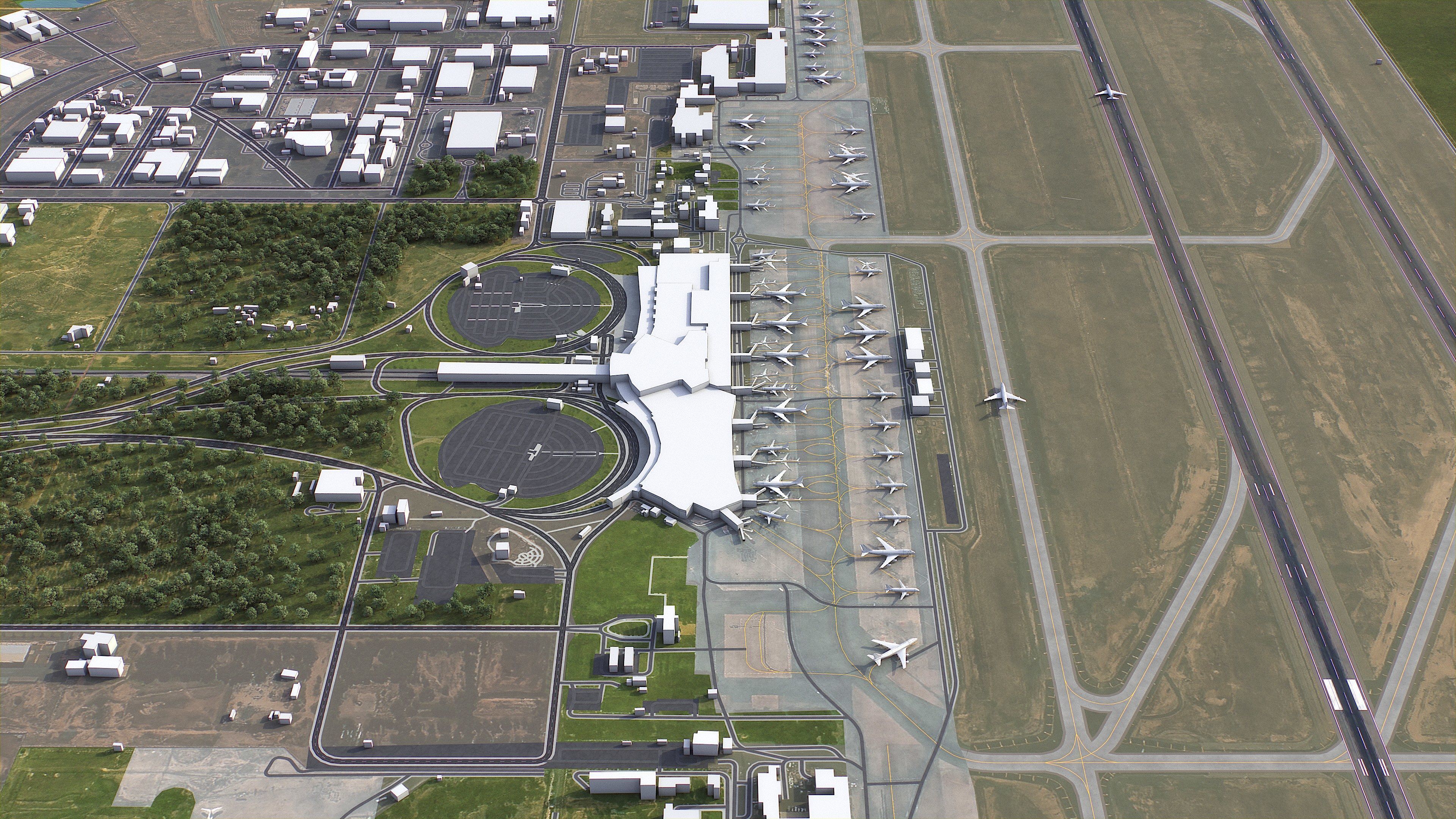 Casablanca - 3D Airport Model Low-poly 3D model_2