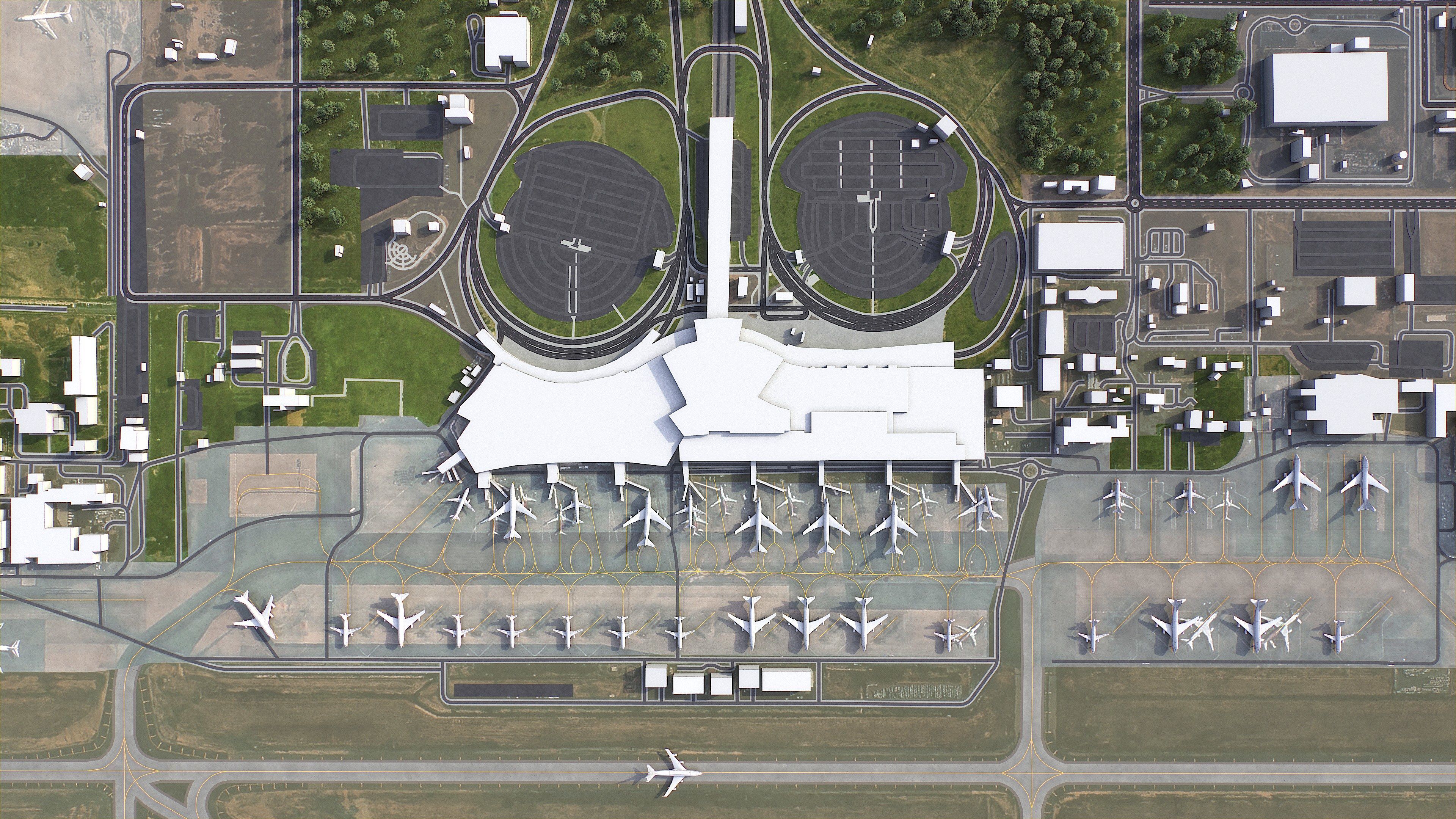 Casablanca - 3D Airport Model Low-poly 3D model_5