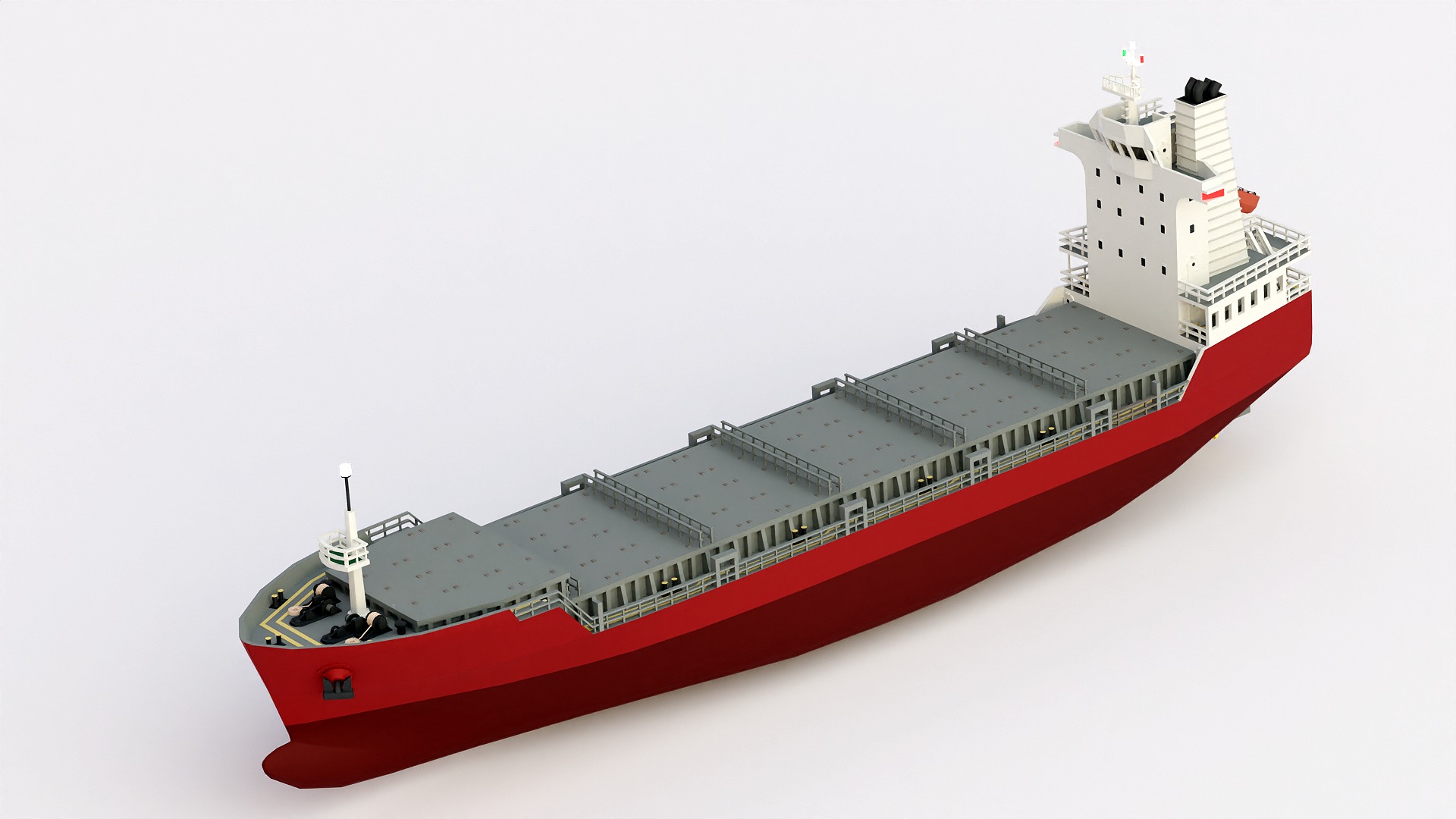 Feeder ship lowpoly Low-poly 3D model_6