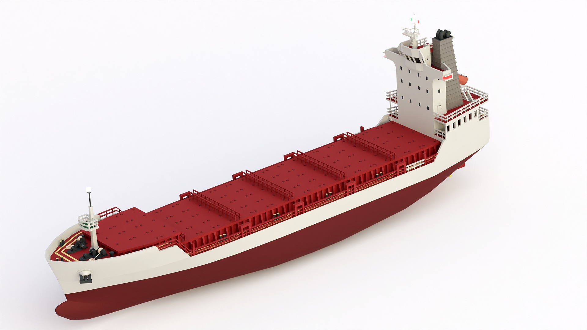 Feeder ship lowpoly Low-poly 3D model_11