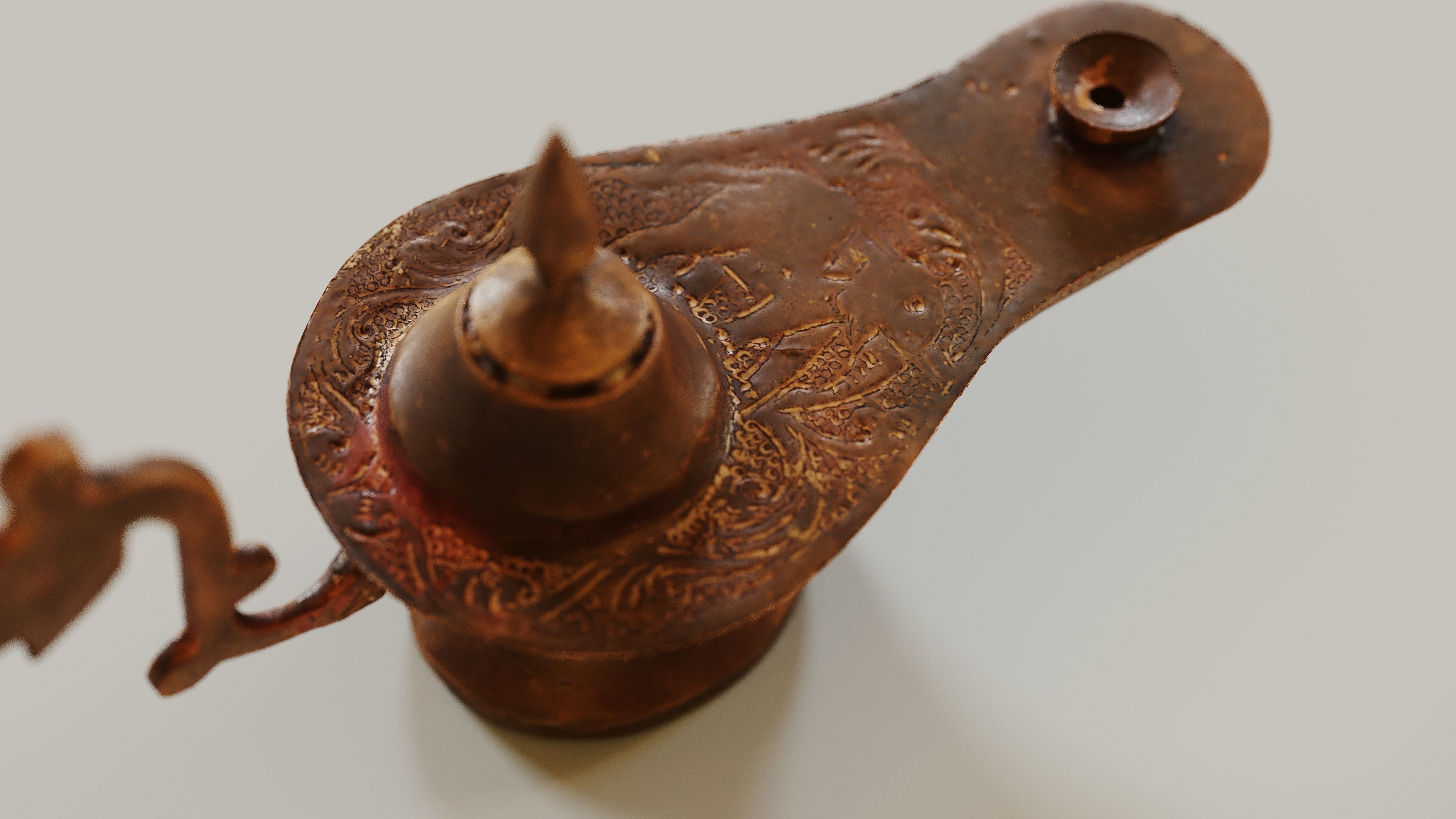 Antique Oil Lamp Scan 4K 3D model_1